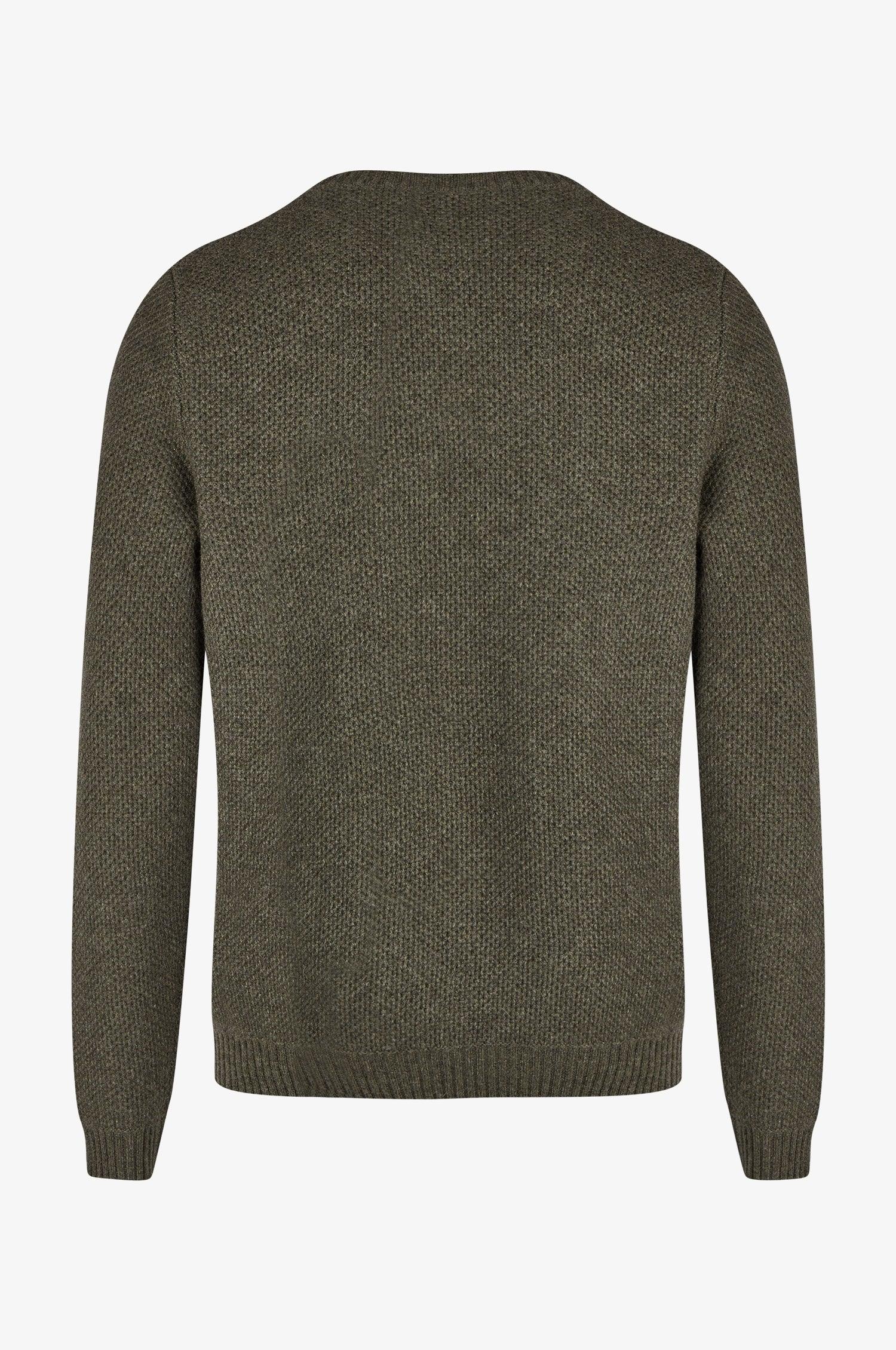 Cashmere Pullover Charles in Olive - TRACHT À PORTER