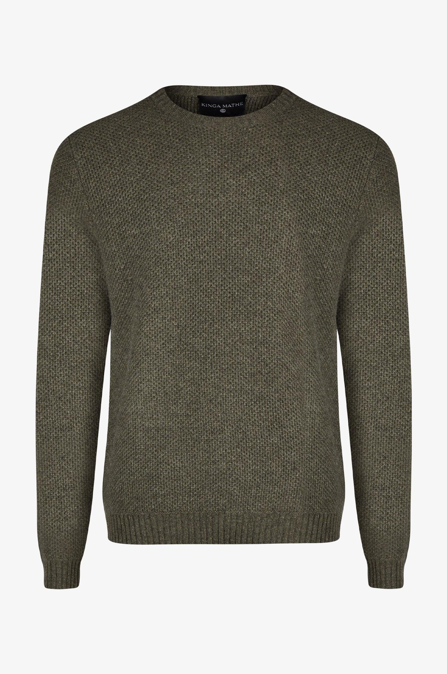 Cashmere Pullover Charles in Olive - TRACHT À PORTER