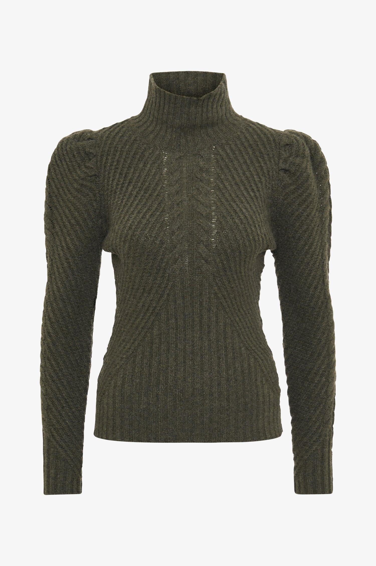 Cashmere Pullover Clara in Olive - TRACHT À PORTER