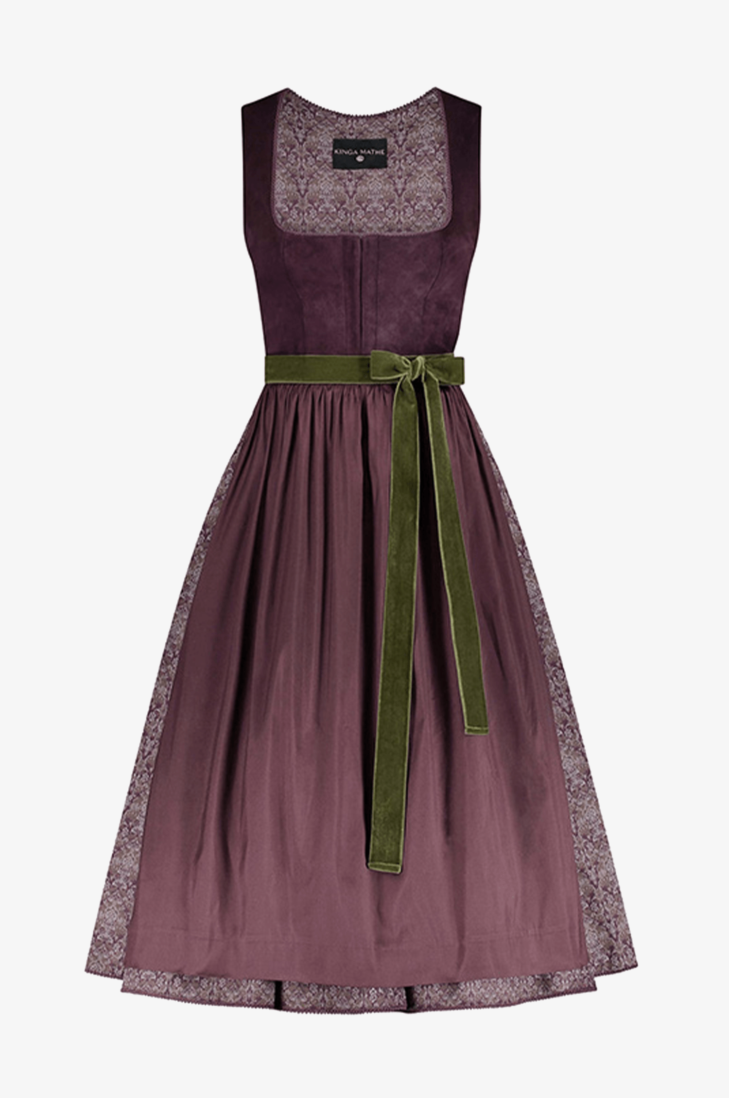 Lederdirndl London in cassis