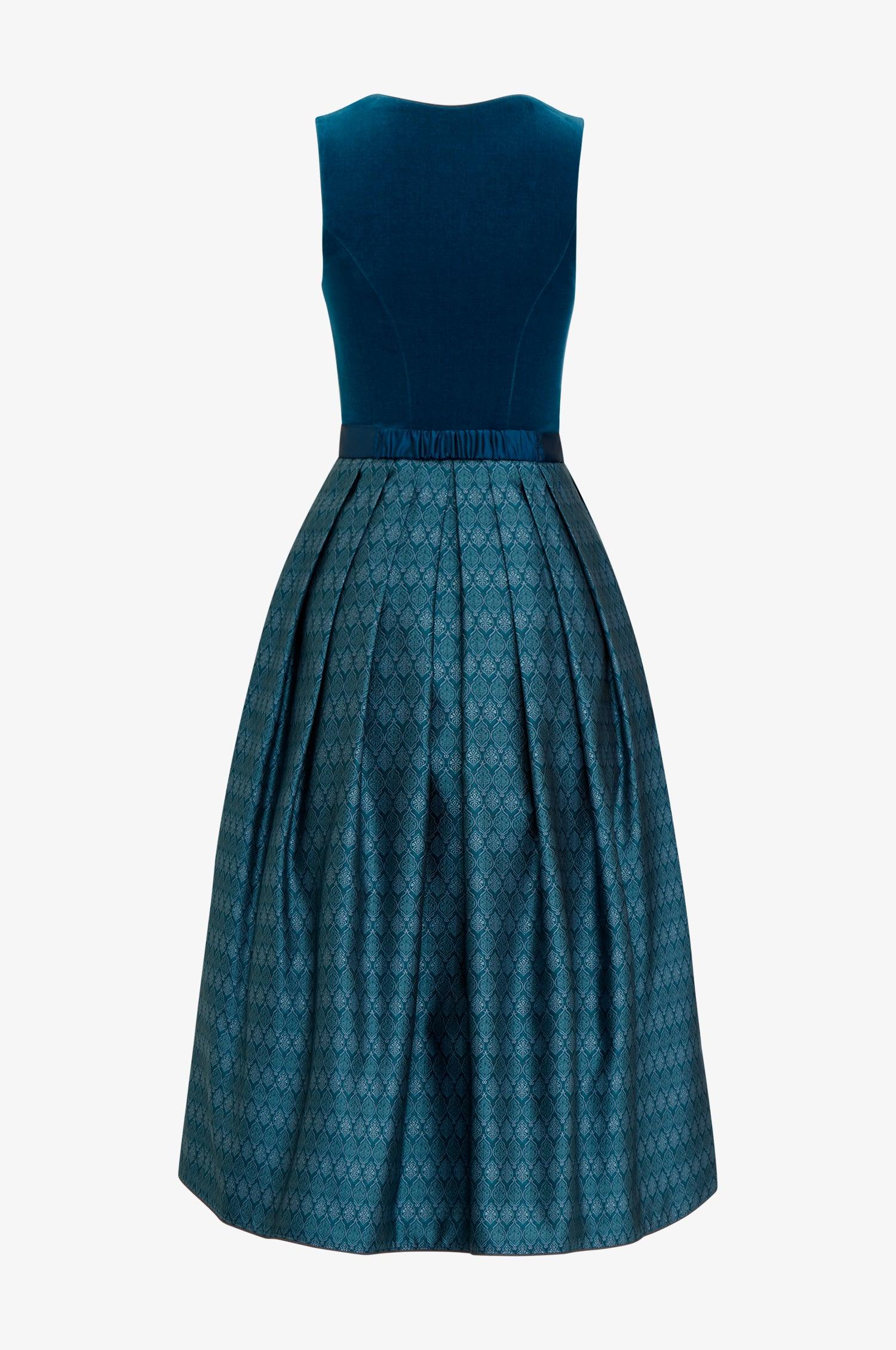 Dirndl Edda in Cyan - TRACHT À PORTER