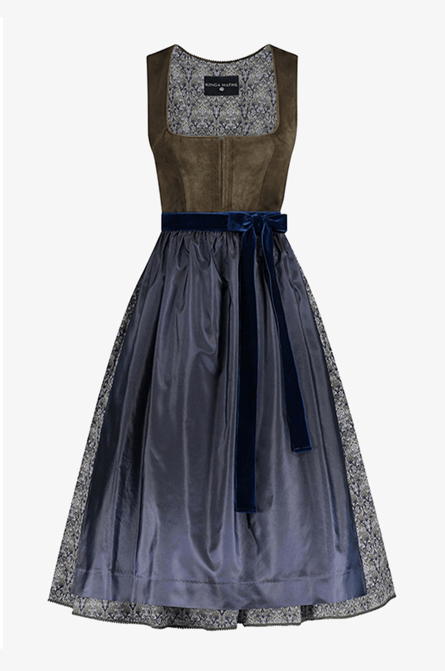 Lederdirndl London in Olive