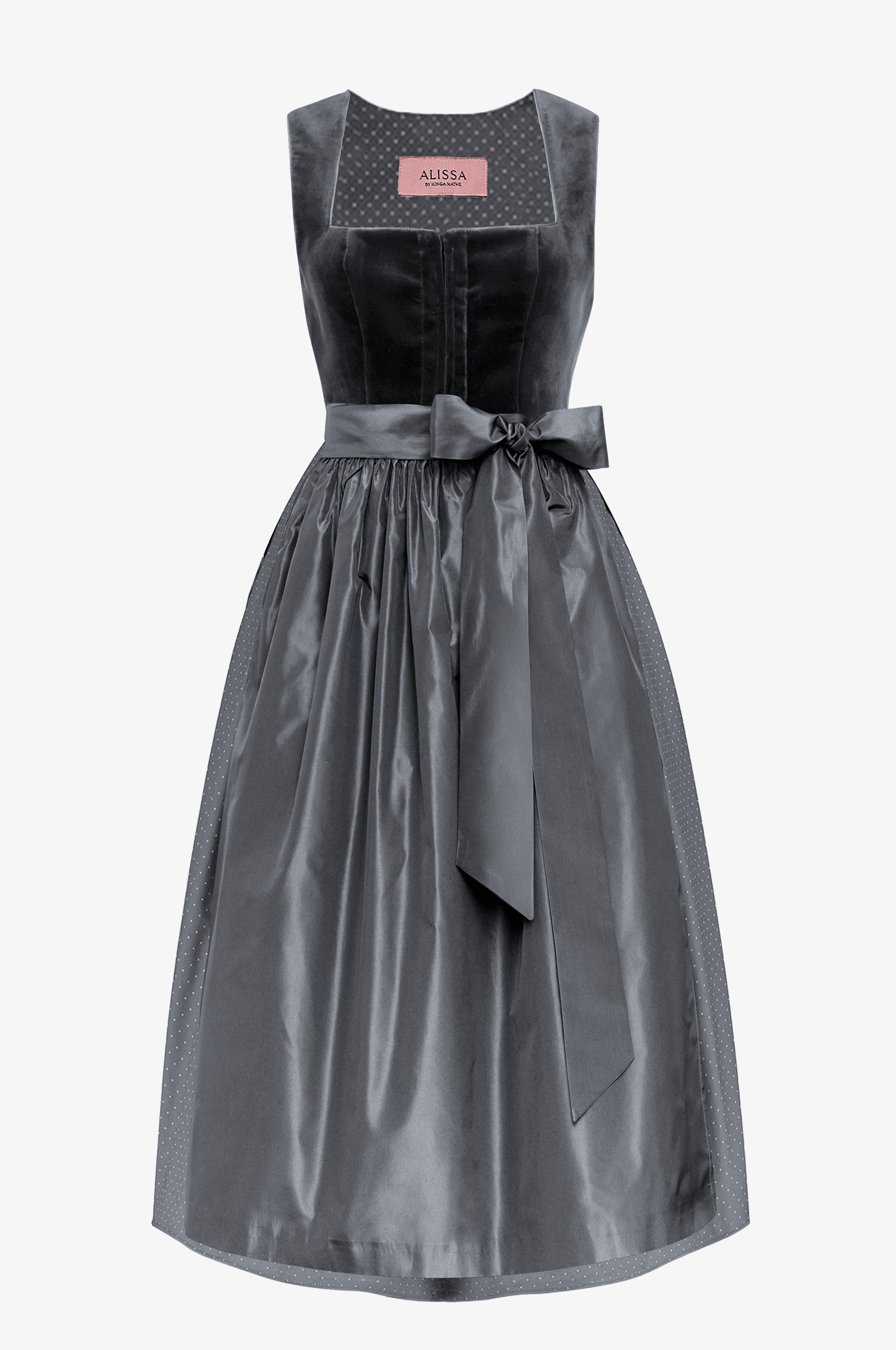 Dirndl Alice in Anthrazit in 2 Längen - TRACHT À PORTER