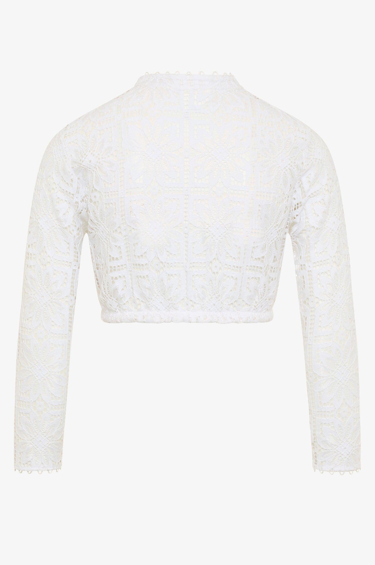 Dirndlbluse Evelyn in Weiß - TRACHT À PORTER