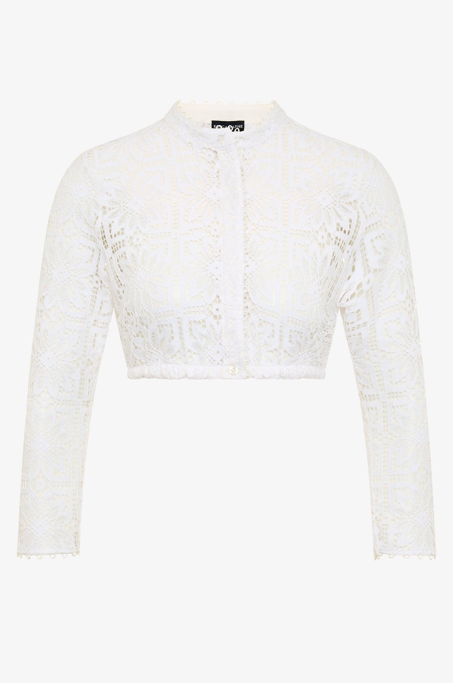 Dirndlbluse Evelyn in Weiß - TRACHT À PORTER