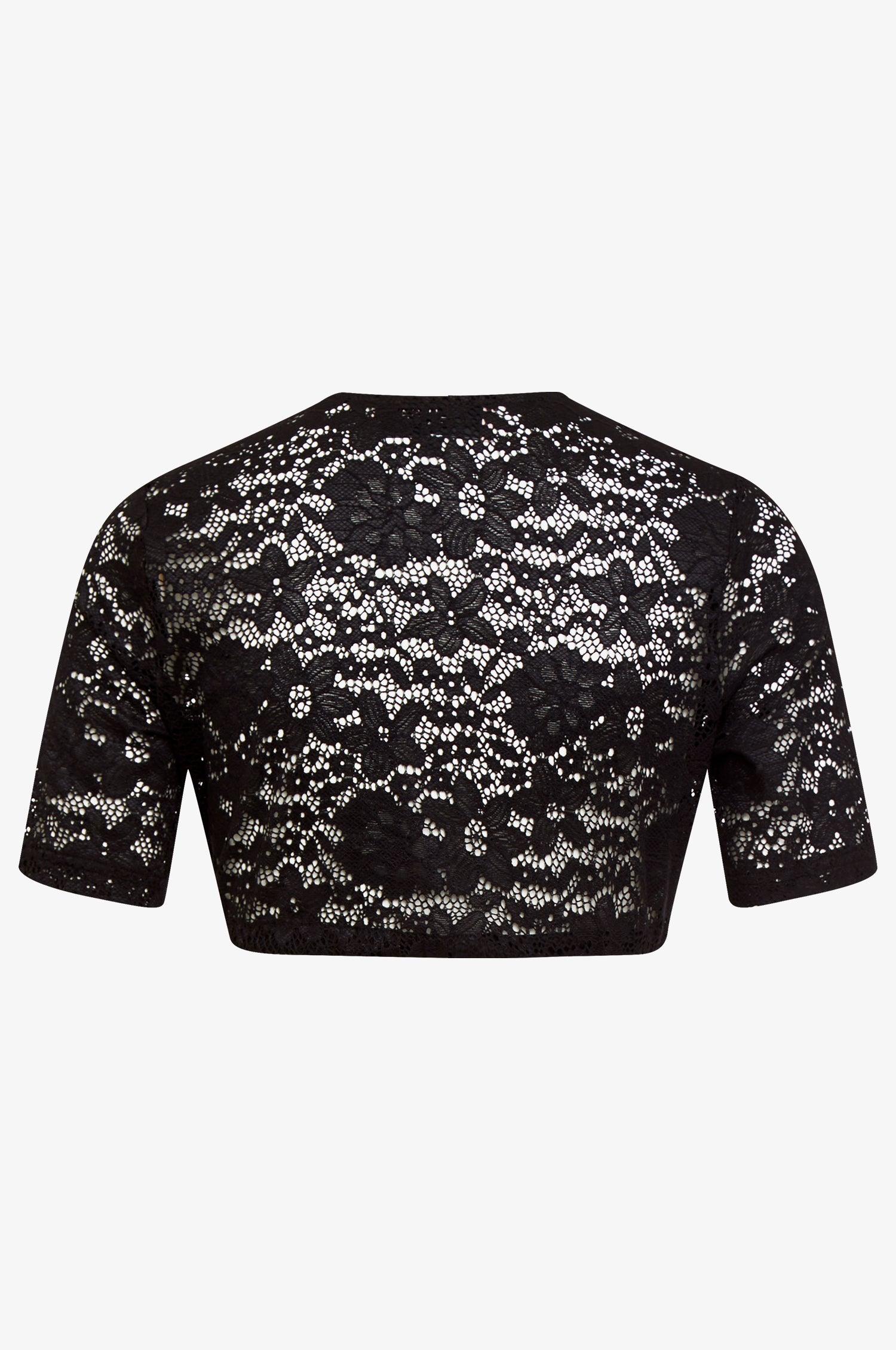 Dirndlbluse Frieda in Schwarz - TRACHT À PORTER