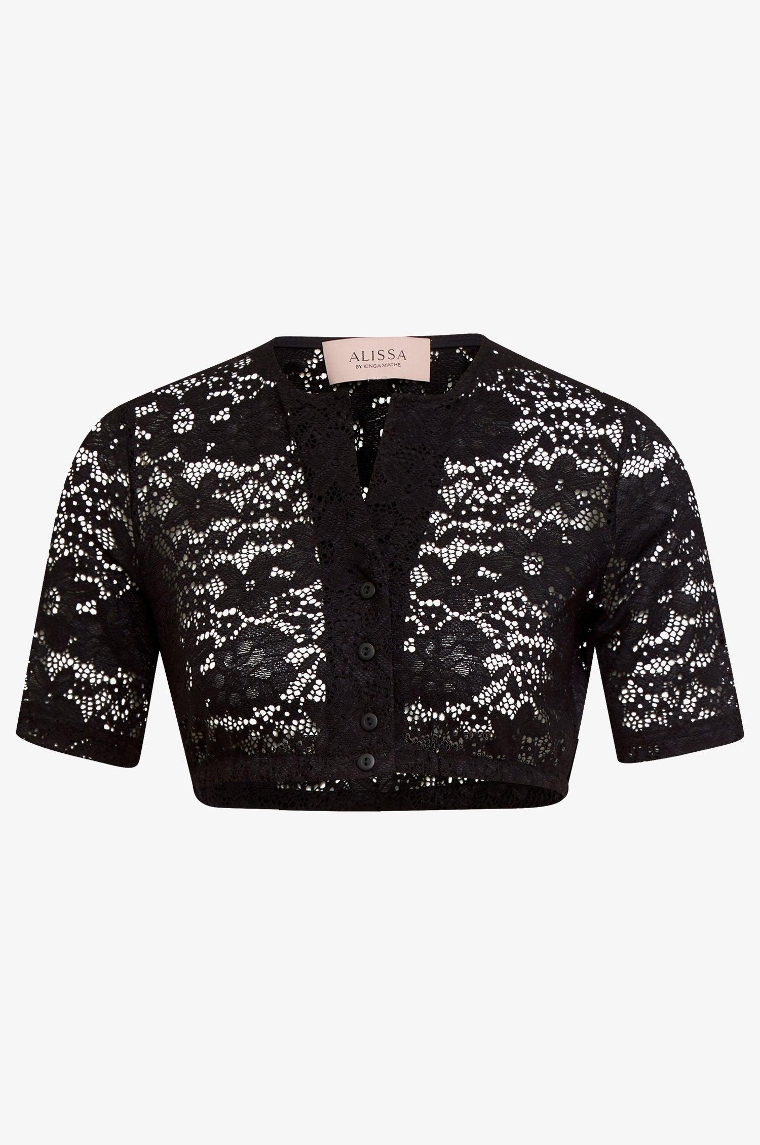 Dirndlbluse Frieda in Schwarz - TRACHT À PORTER