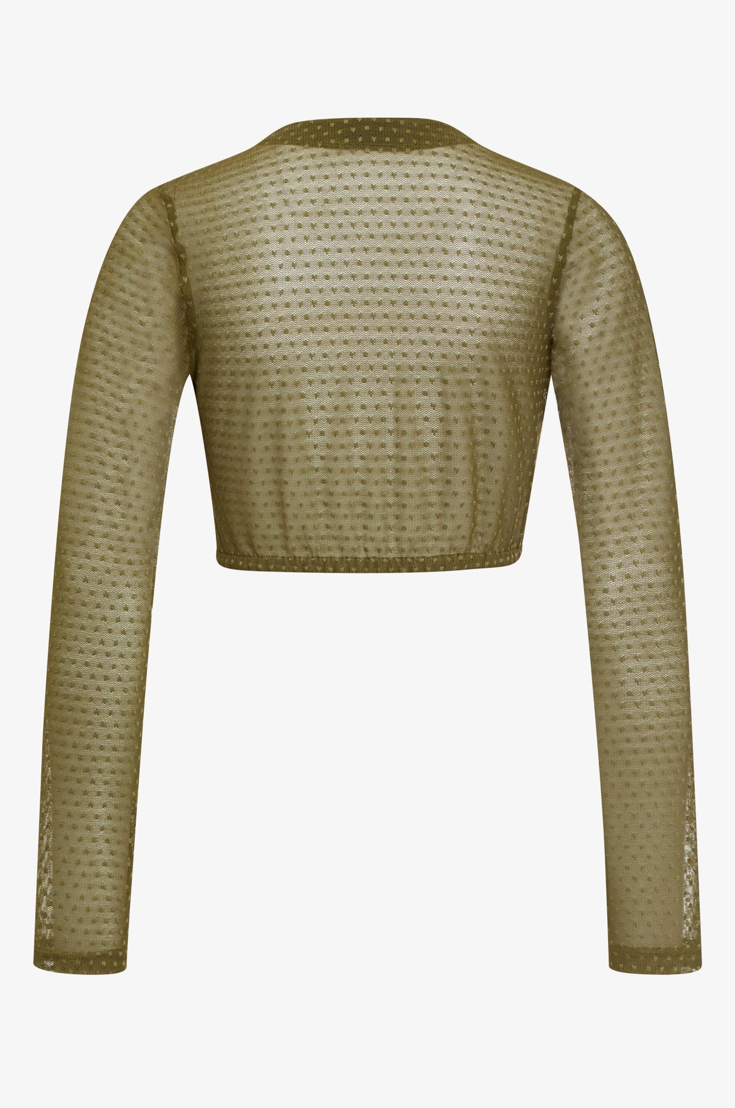 Dirndlbluse Lee in Olive - TRACHT À PORTER