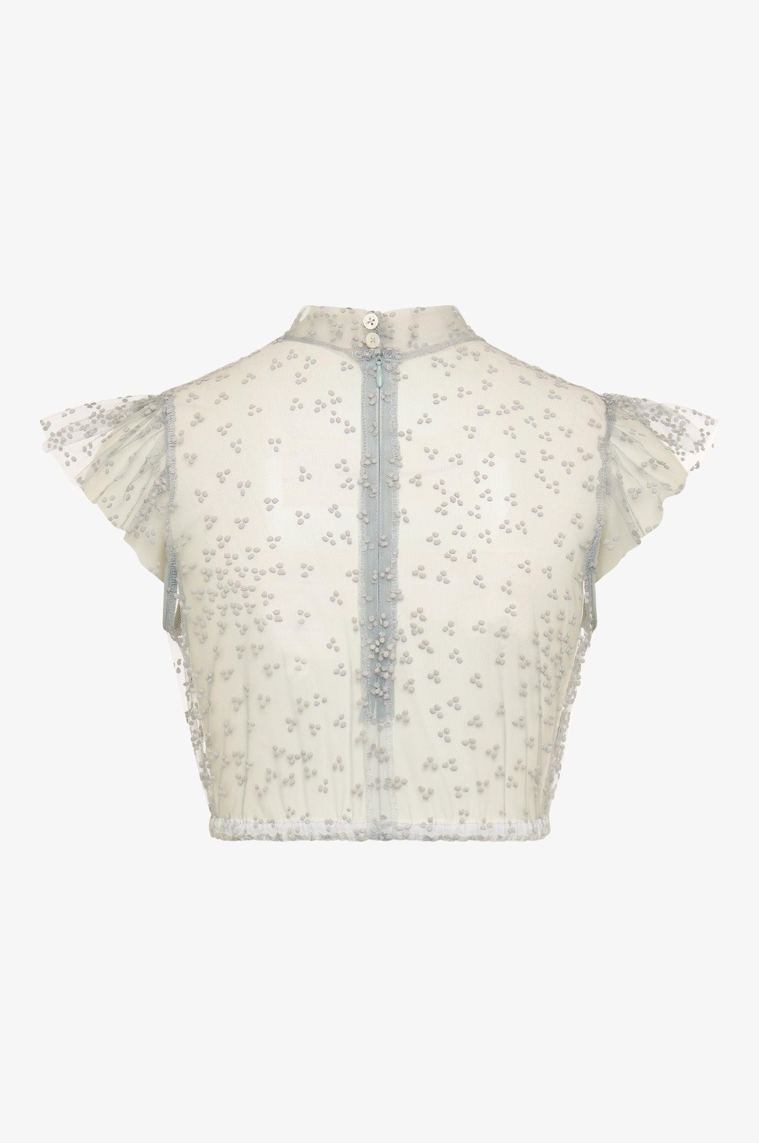 Dirndlbluse Heiki in Grau - TRACHT À PORTER