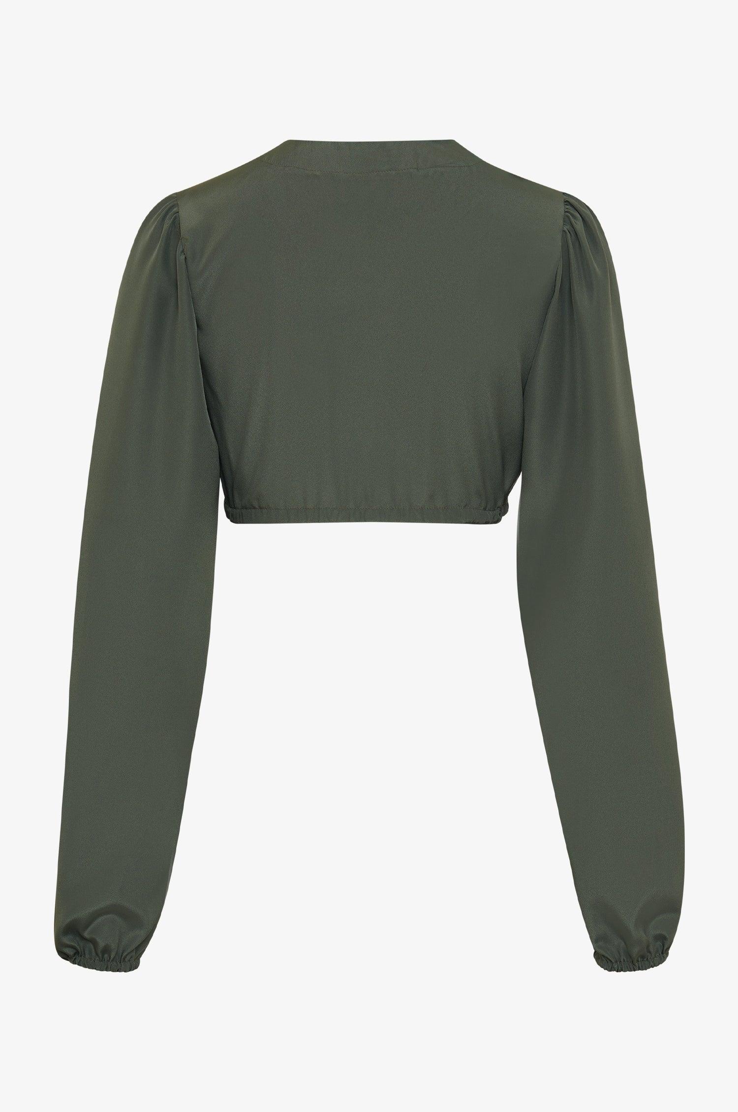 Dirndlbluse Lea in Olive - TRACHT À PORTER