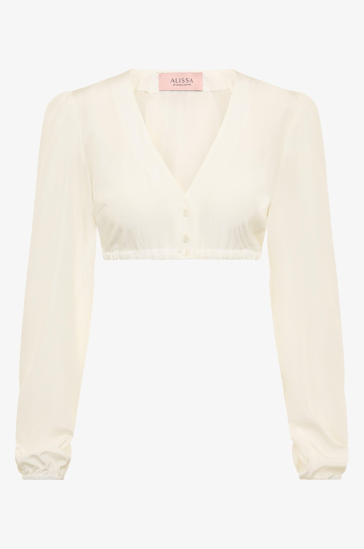 Dirndlbluse Lea in Weiß - TRACHT À PORTER