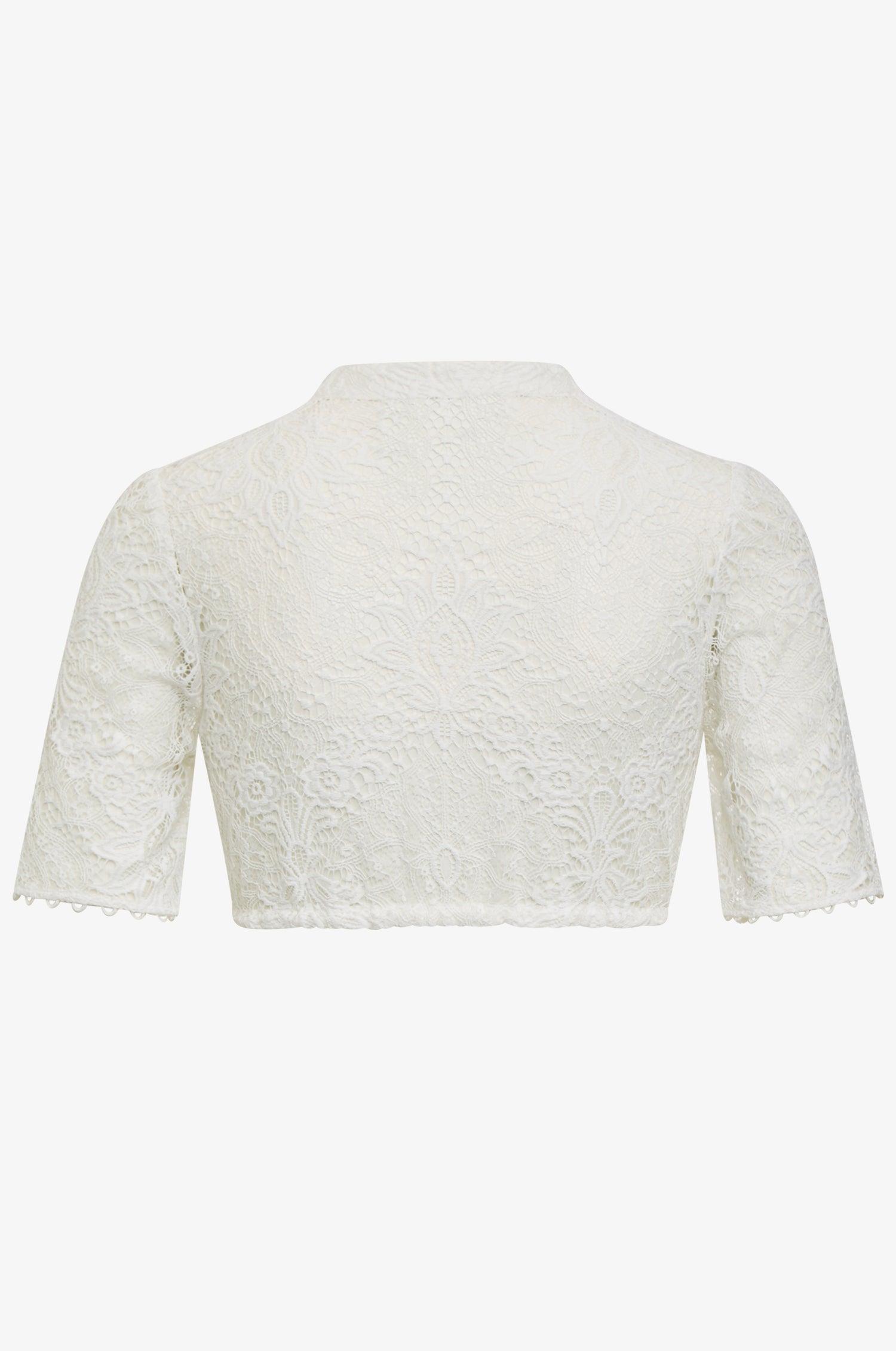 Dirndlbluse Suri mit Halbarm in Weiß - TRACHT À PORTER