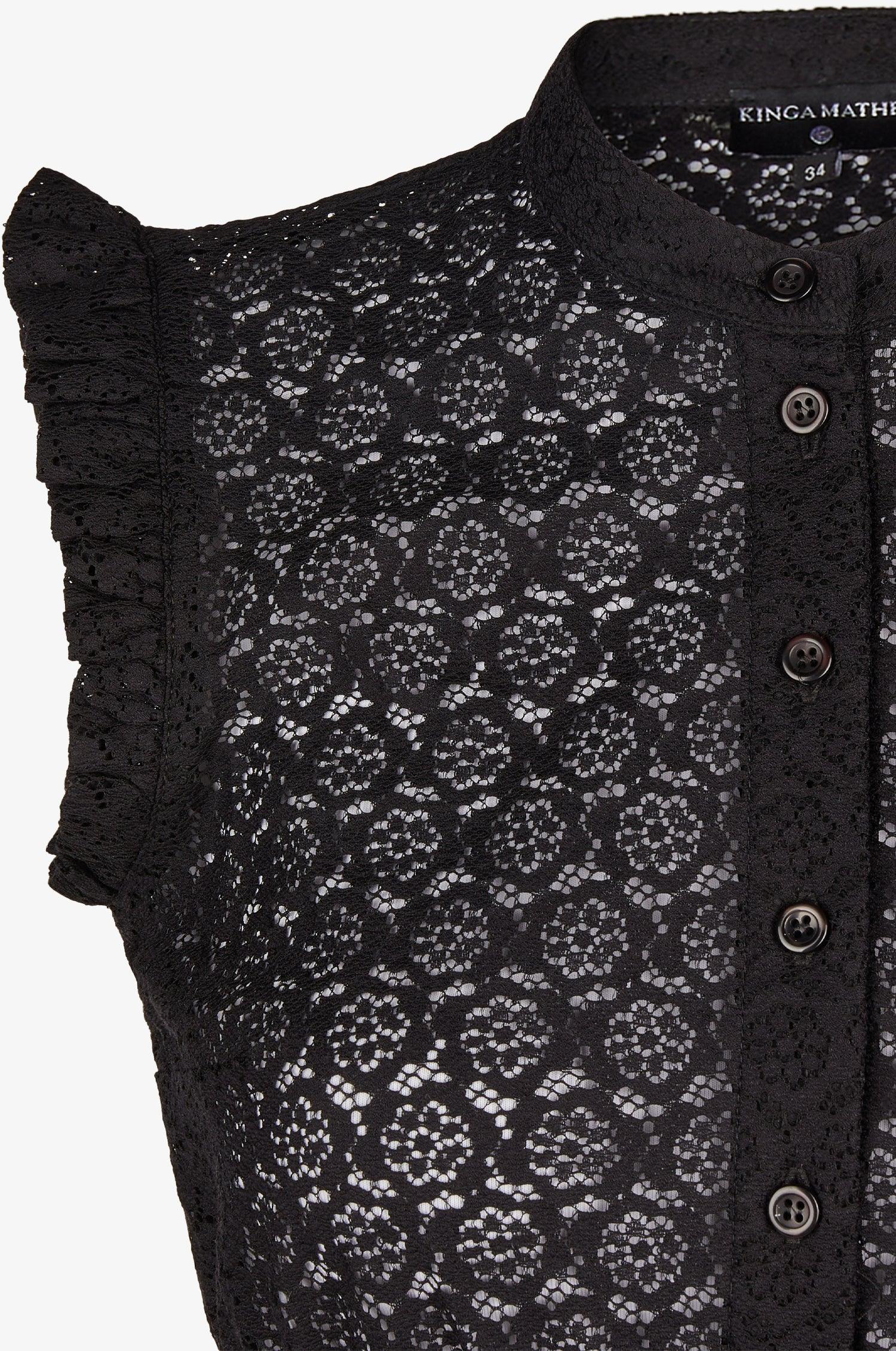 Dirndlbluse Emma in Schwarz - TRACHT À PORTER