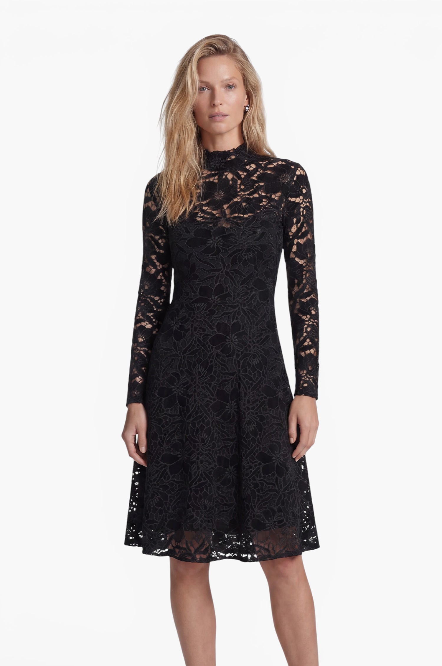 Samtkleid Evelyn in Schwarz