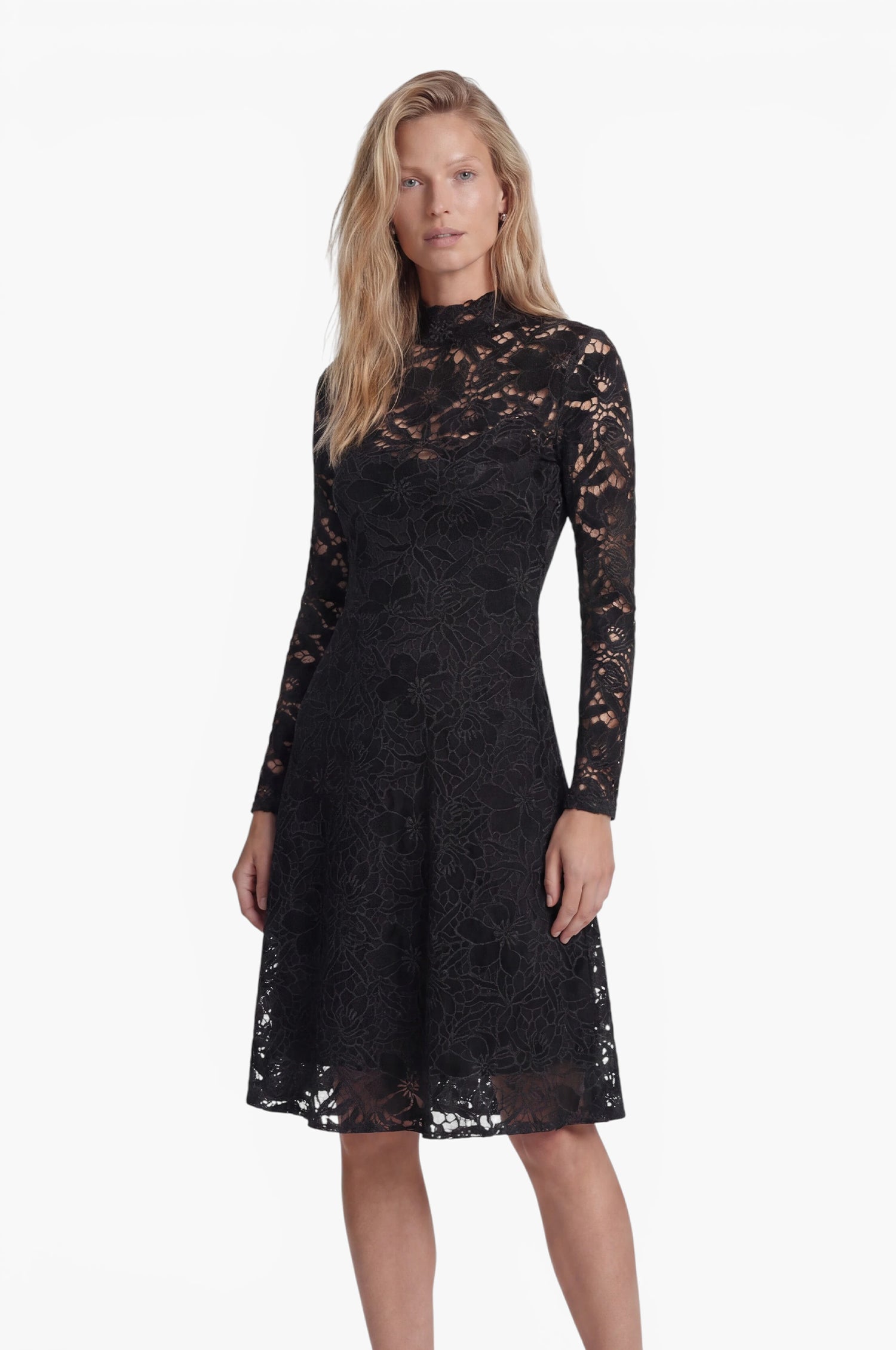 Samtkleid Evelyn in Schwarz