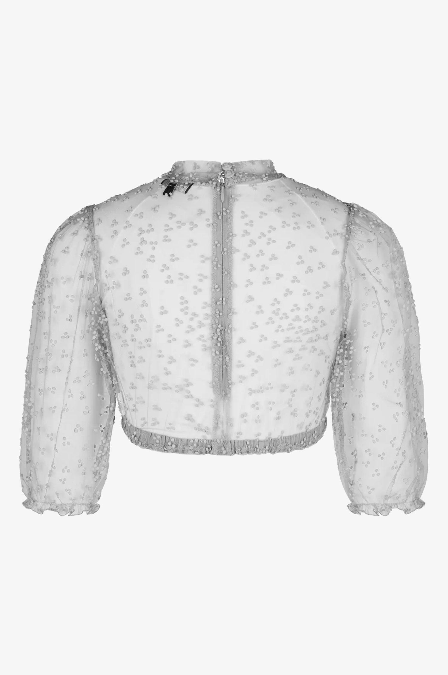 Dirndlbluse Evi in Grau