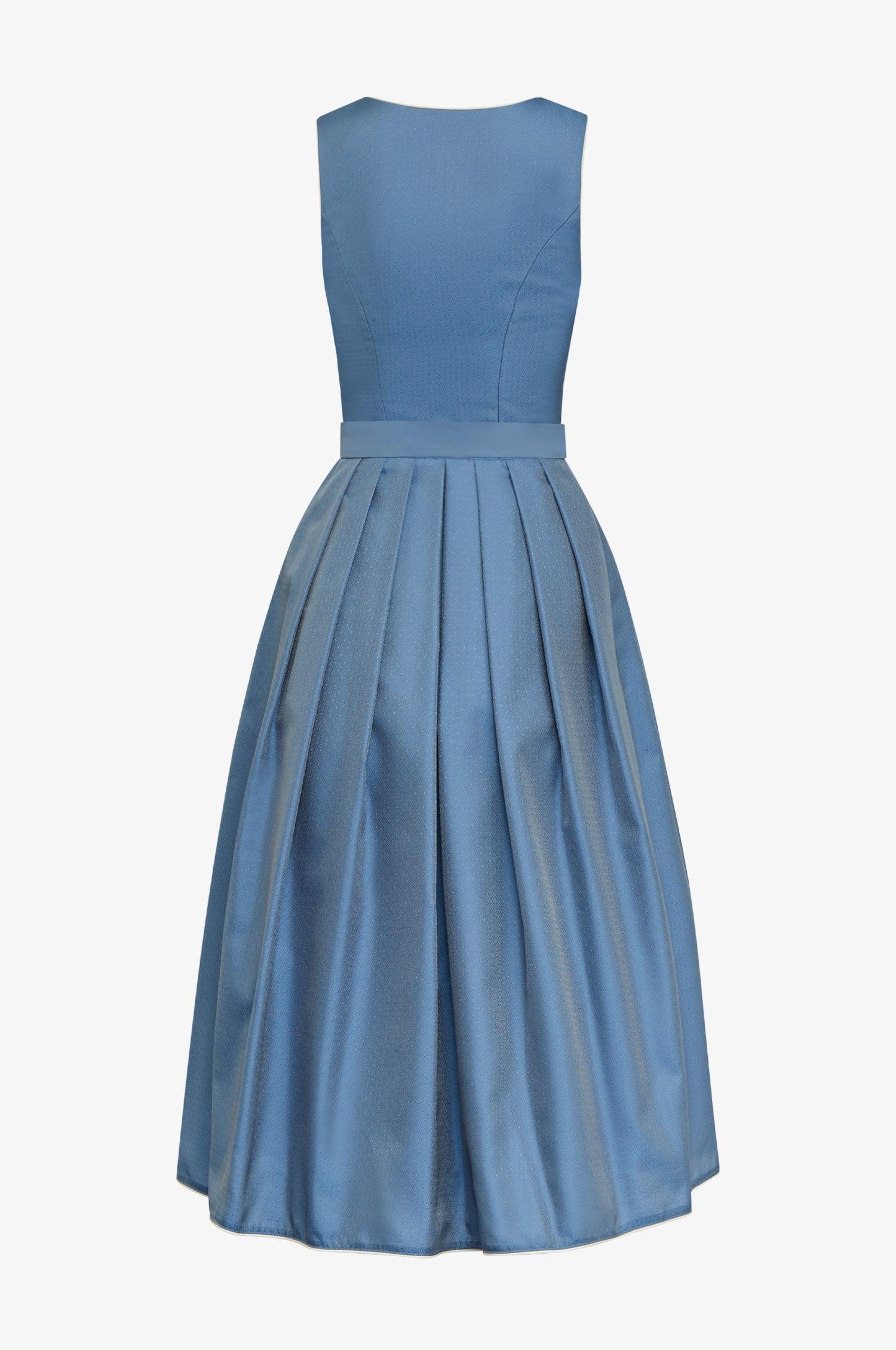 Festdirndl in Blau mit Knopfleiste