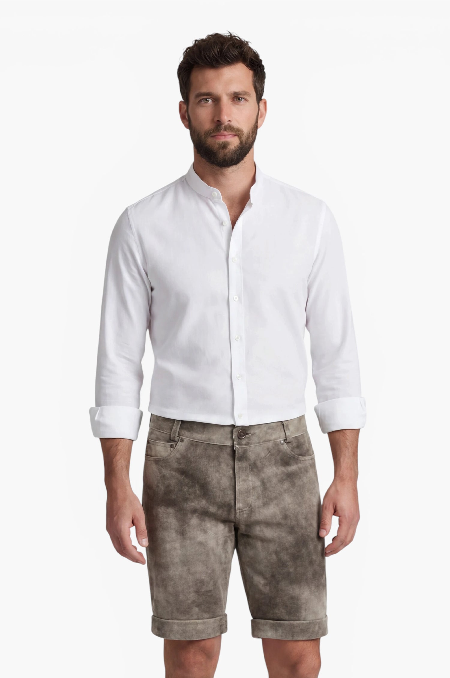 Ziege Lederhose Filip in Mocca