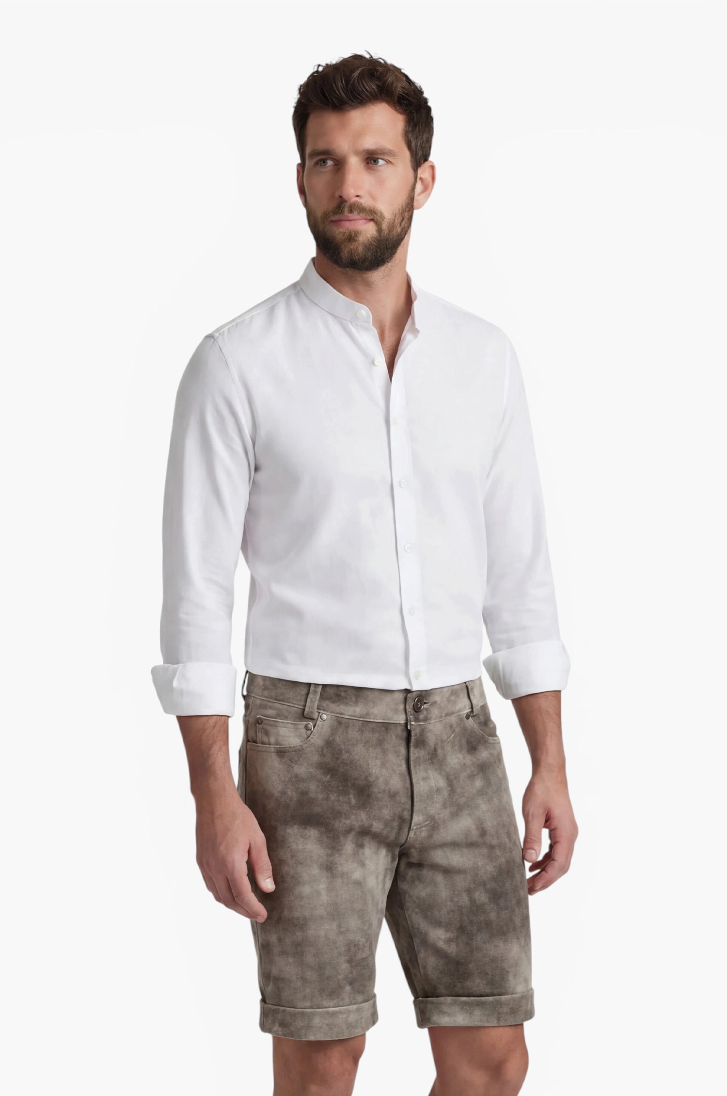 Ziege Lederhose Filip in Mocca