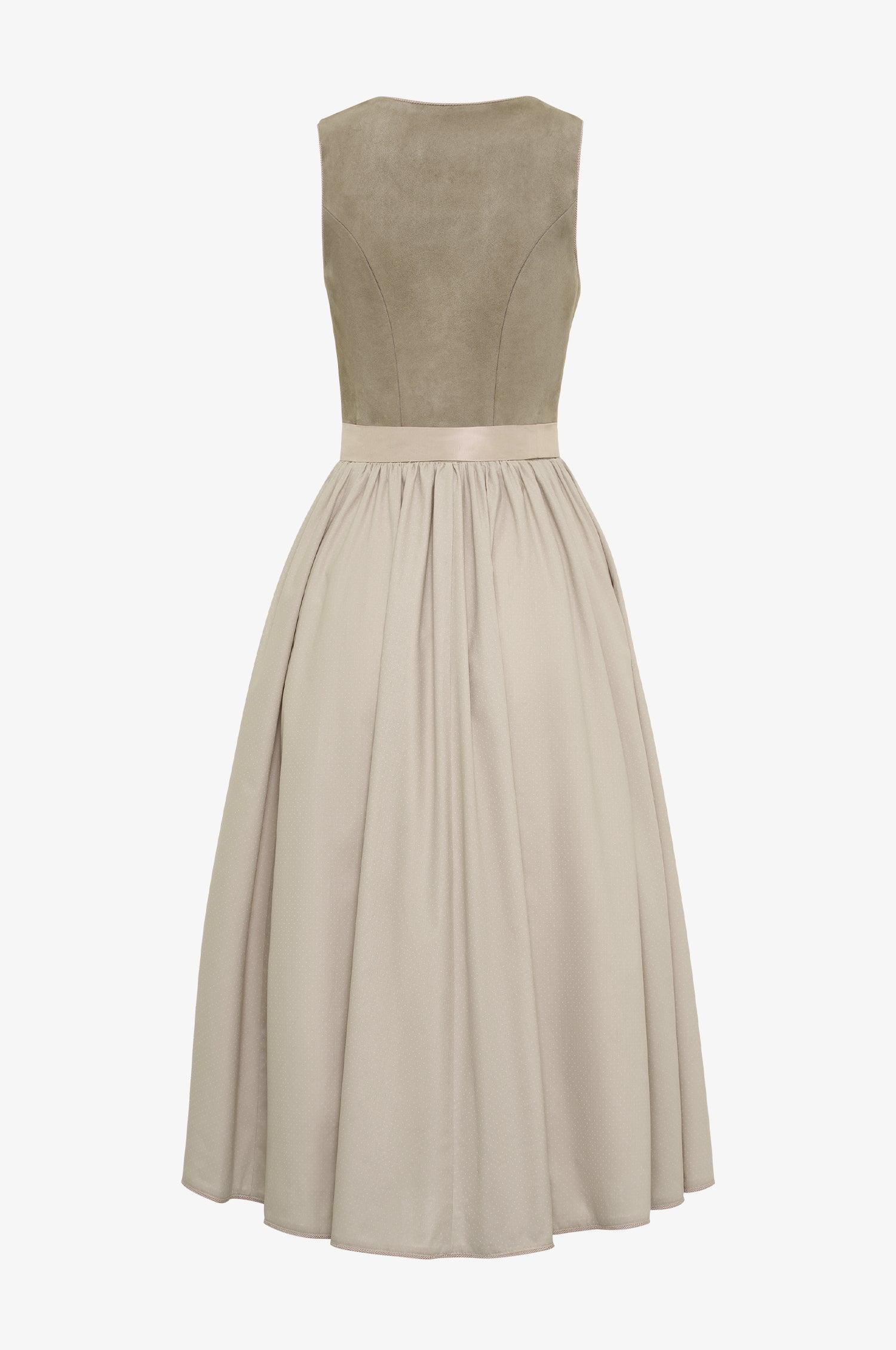 Lederdirndl Forst in taupe - TRACHT À PORTER