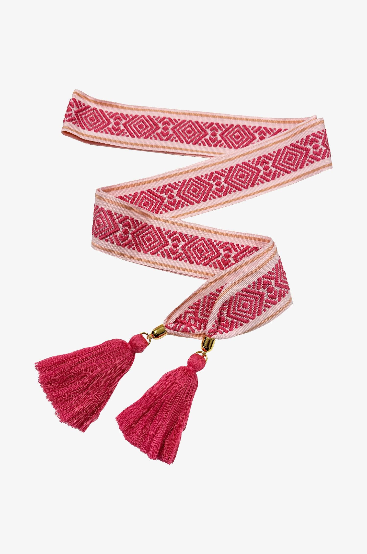 Boho Gürtel in Fuchsia - TRACHT À PORTER