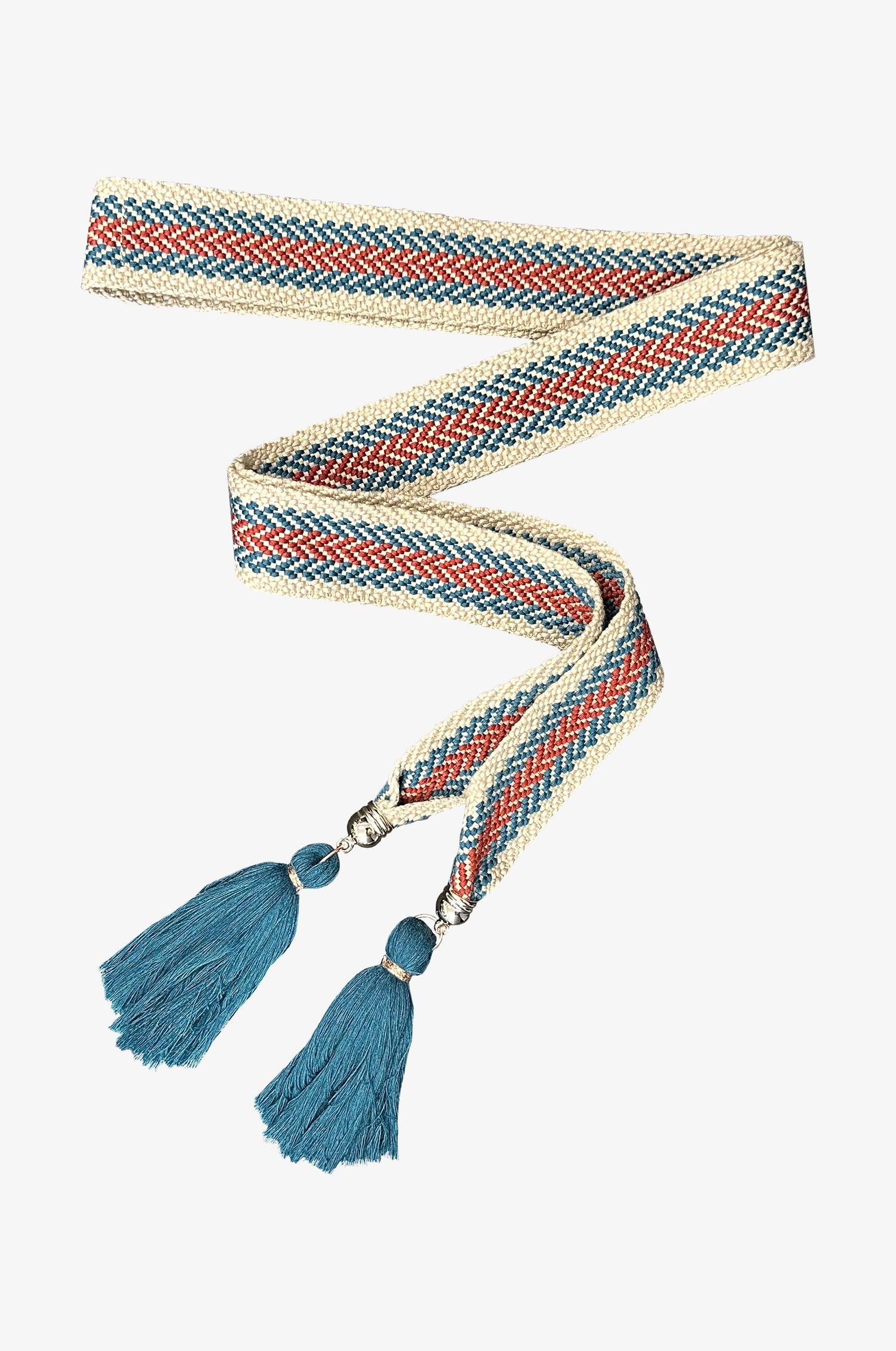 Boho Gürtel in Cyan - TRACHT À PORTER