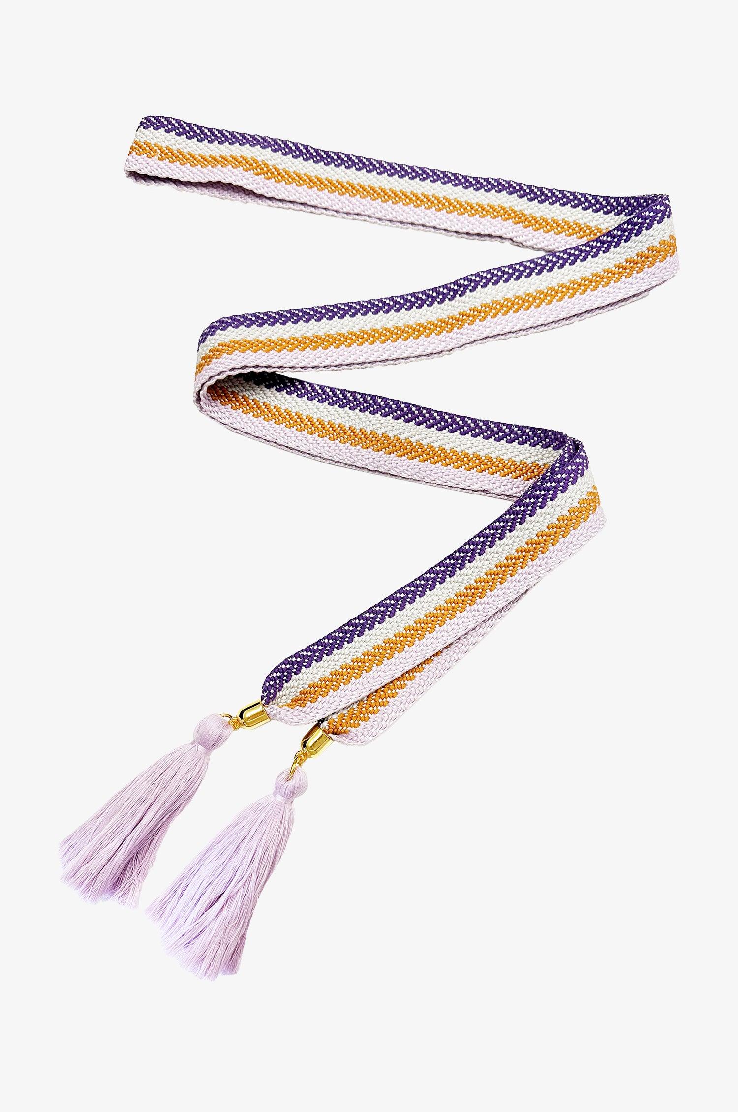 Boho Gürtel in Lila - TRACHT À PORTER