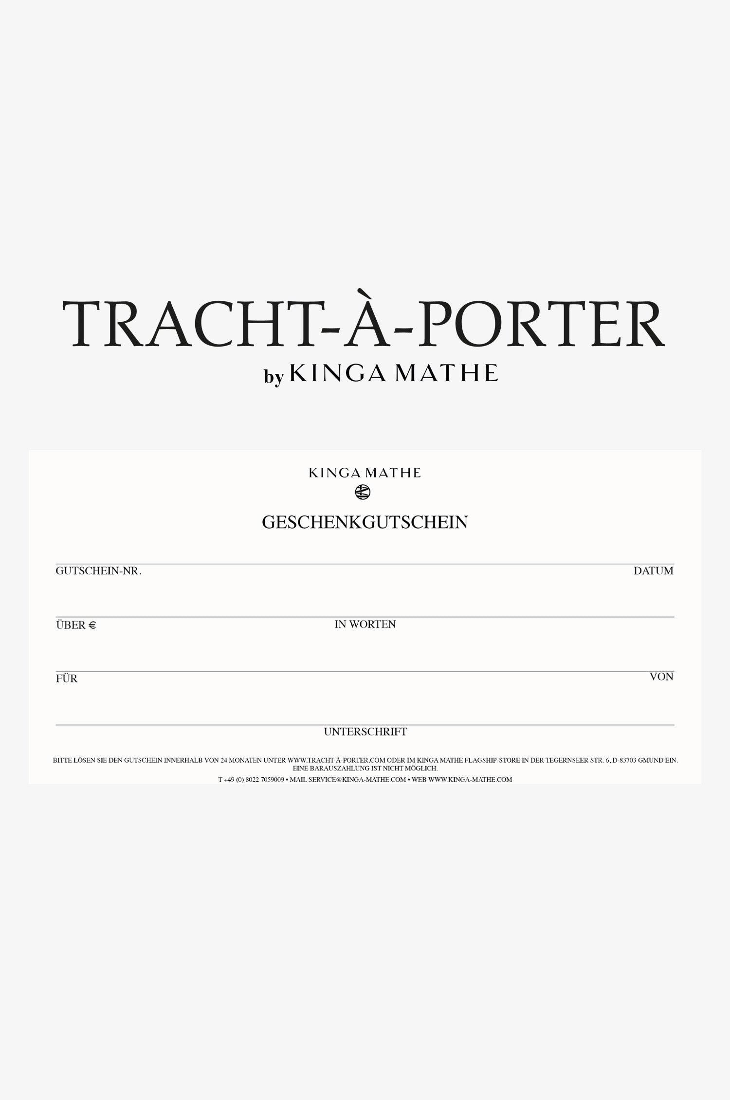 Tracht-á-Porter Geschenkgutschein
