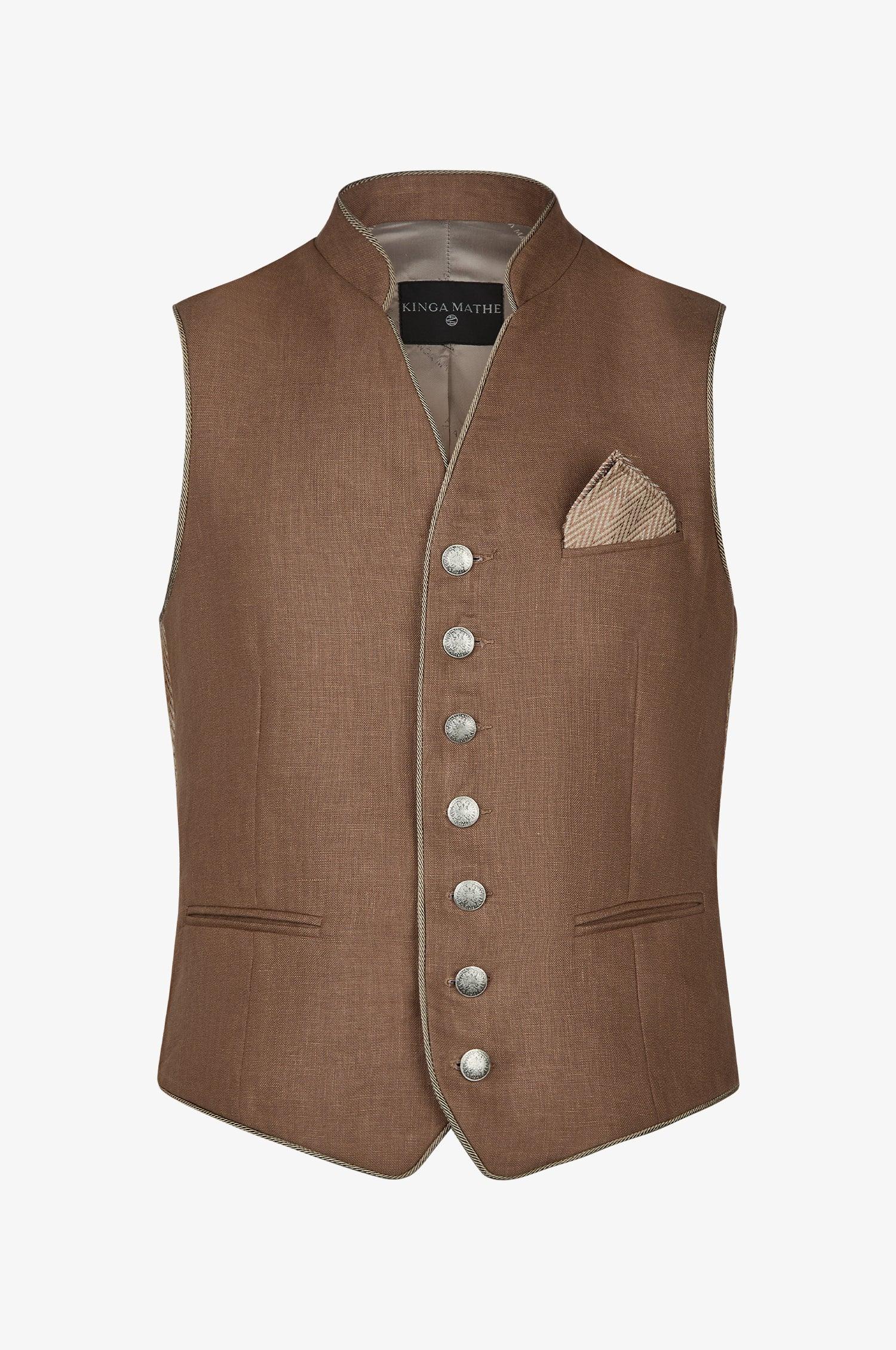 Trachtenweste Henry in Nougat - TRACHT À PORTER