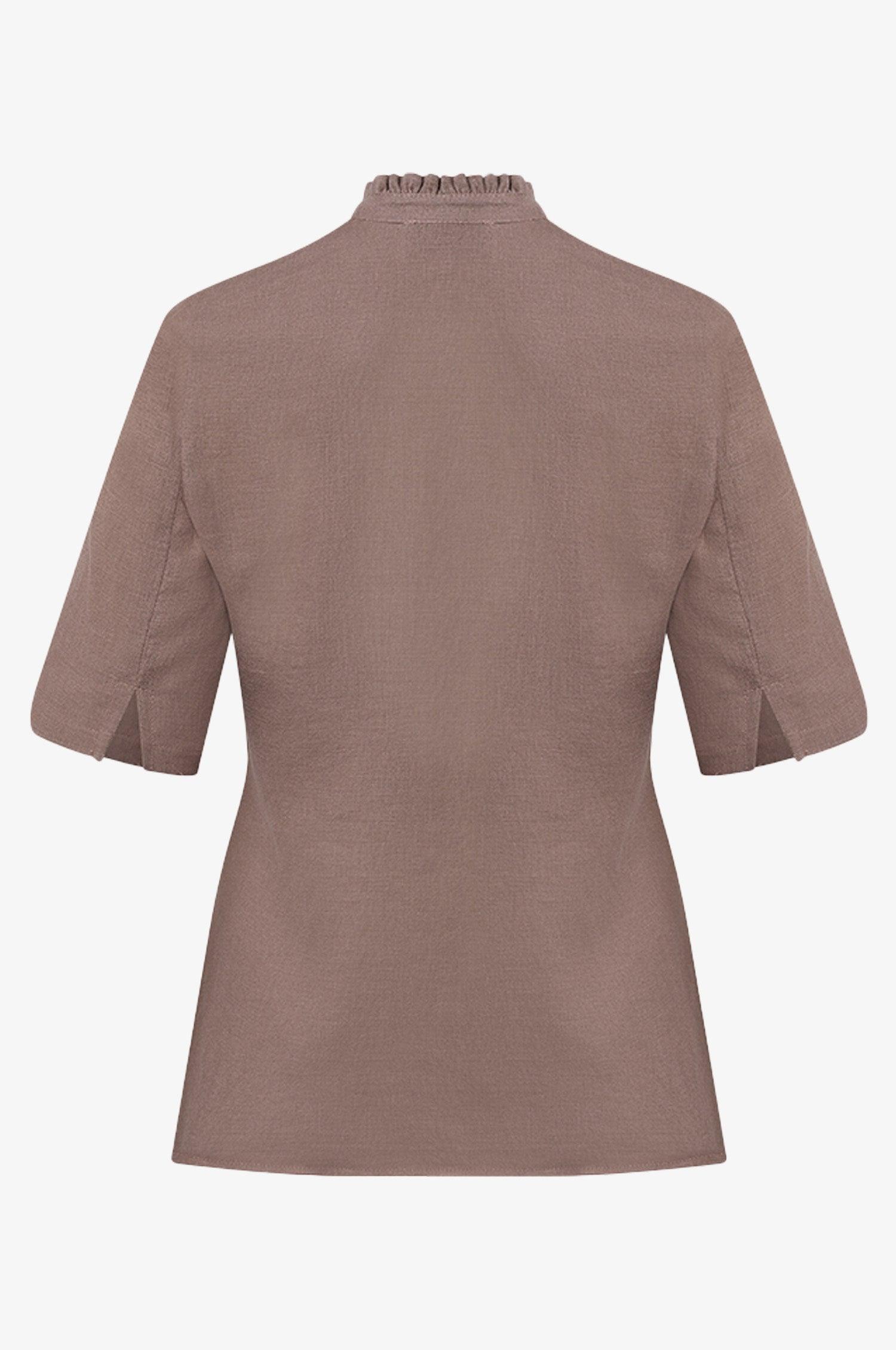 Bluse Hanna in Taupe mit Arm - TRACHT À PORTER