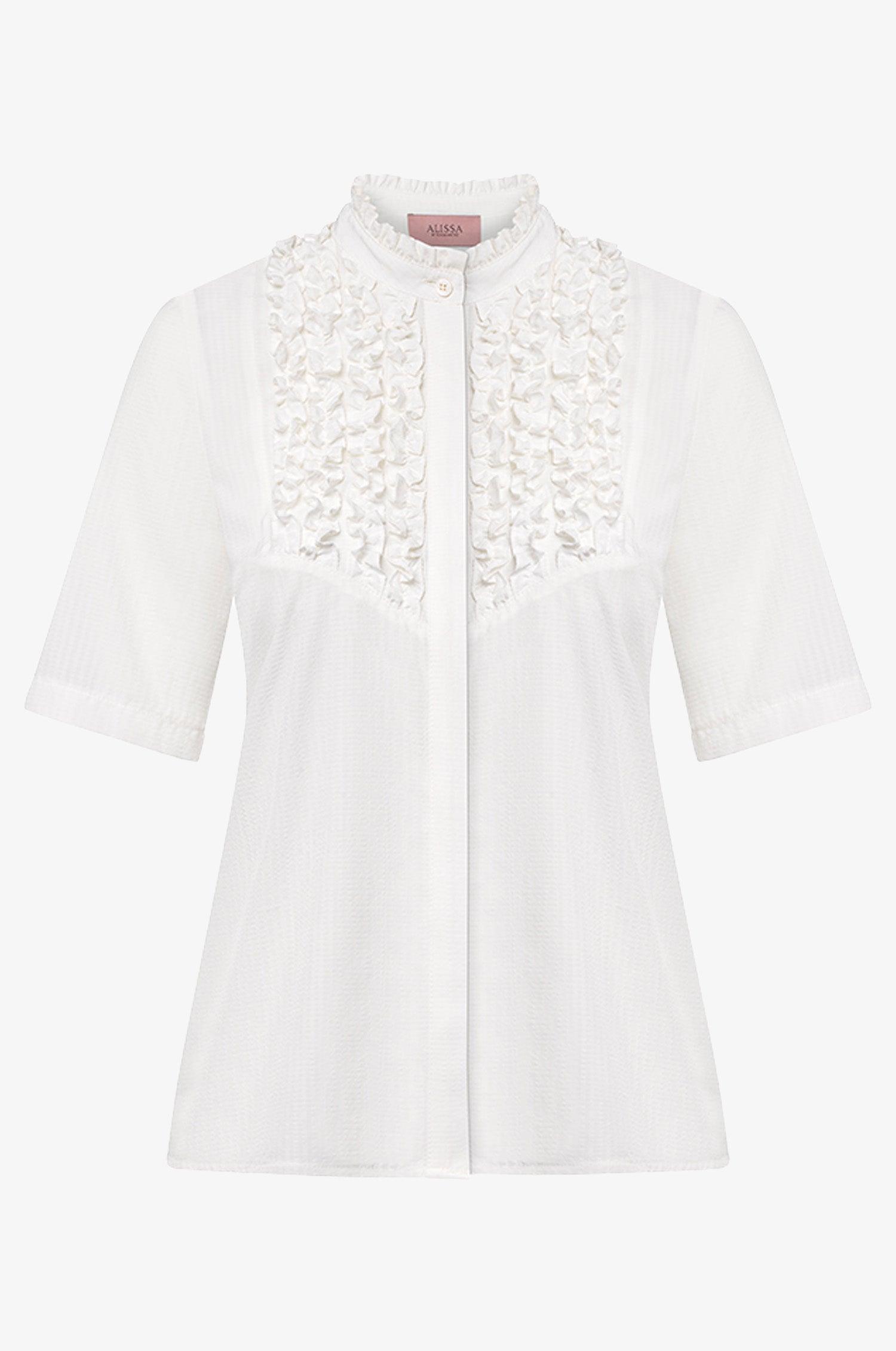 Bluse Hanna in Weiß mit Arm - TRACHT À PORTER