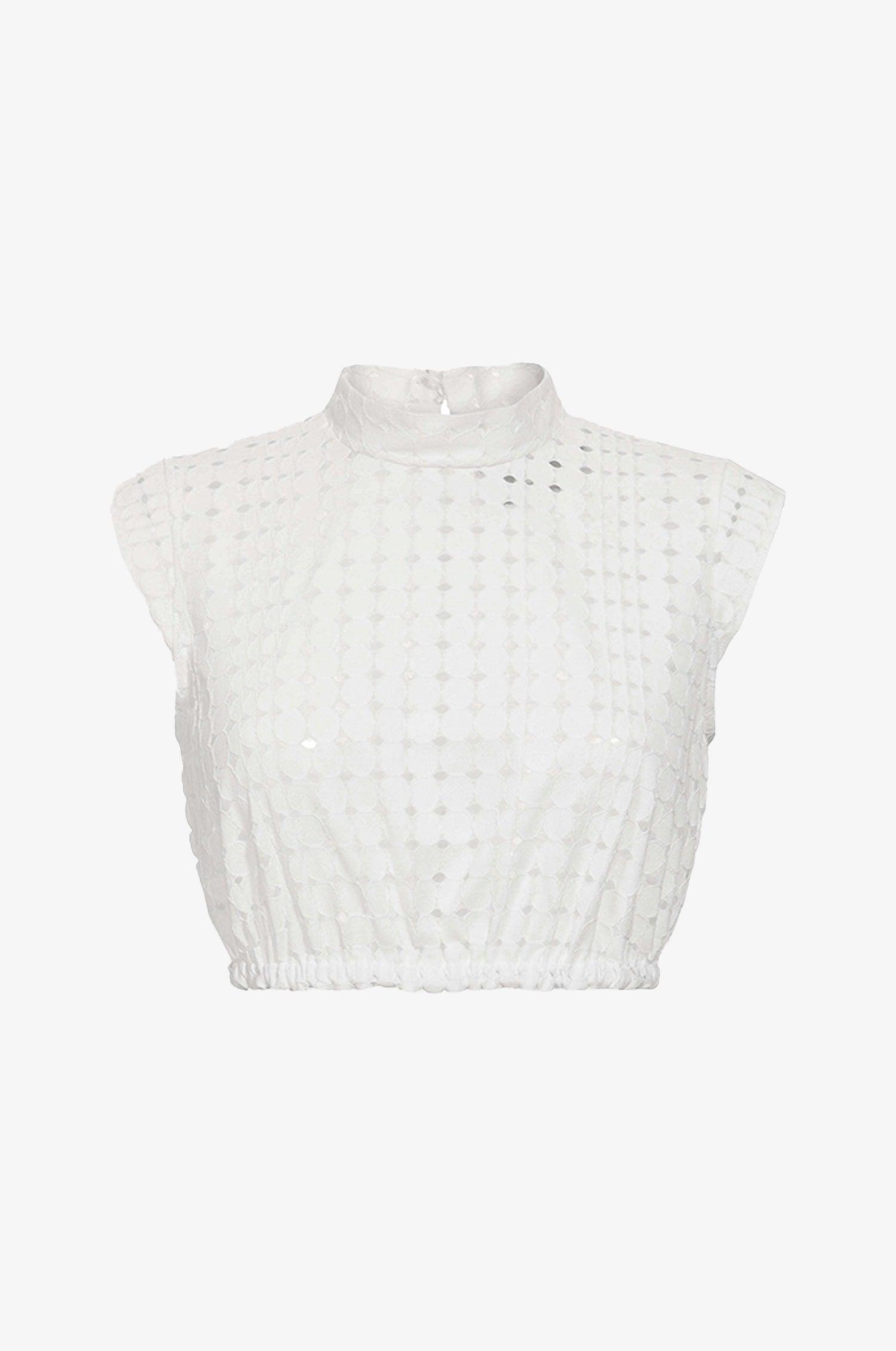 Bluse Heidi mit Lochspitze - TRACHT À PORTER