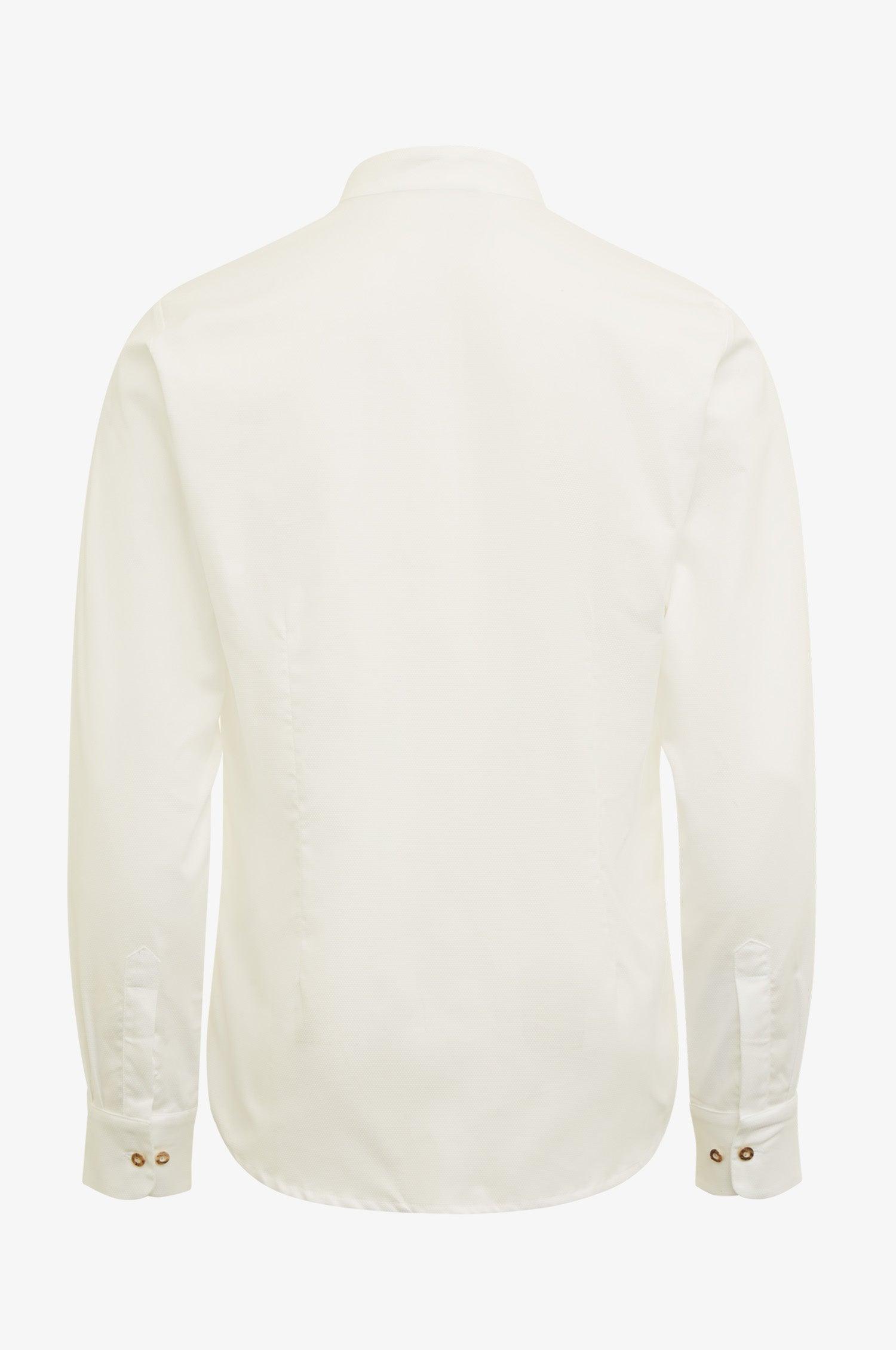 Hemd Leo mit Hornknöpfen in weiß - TRACHT À PORTER