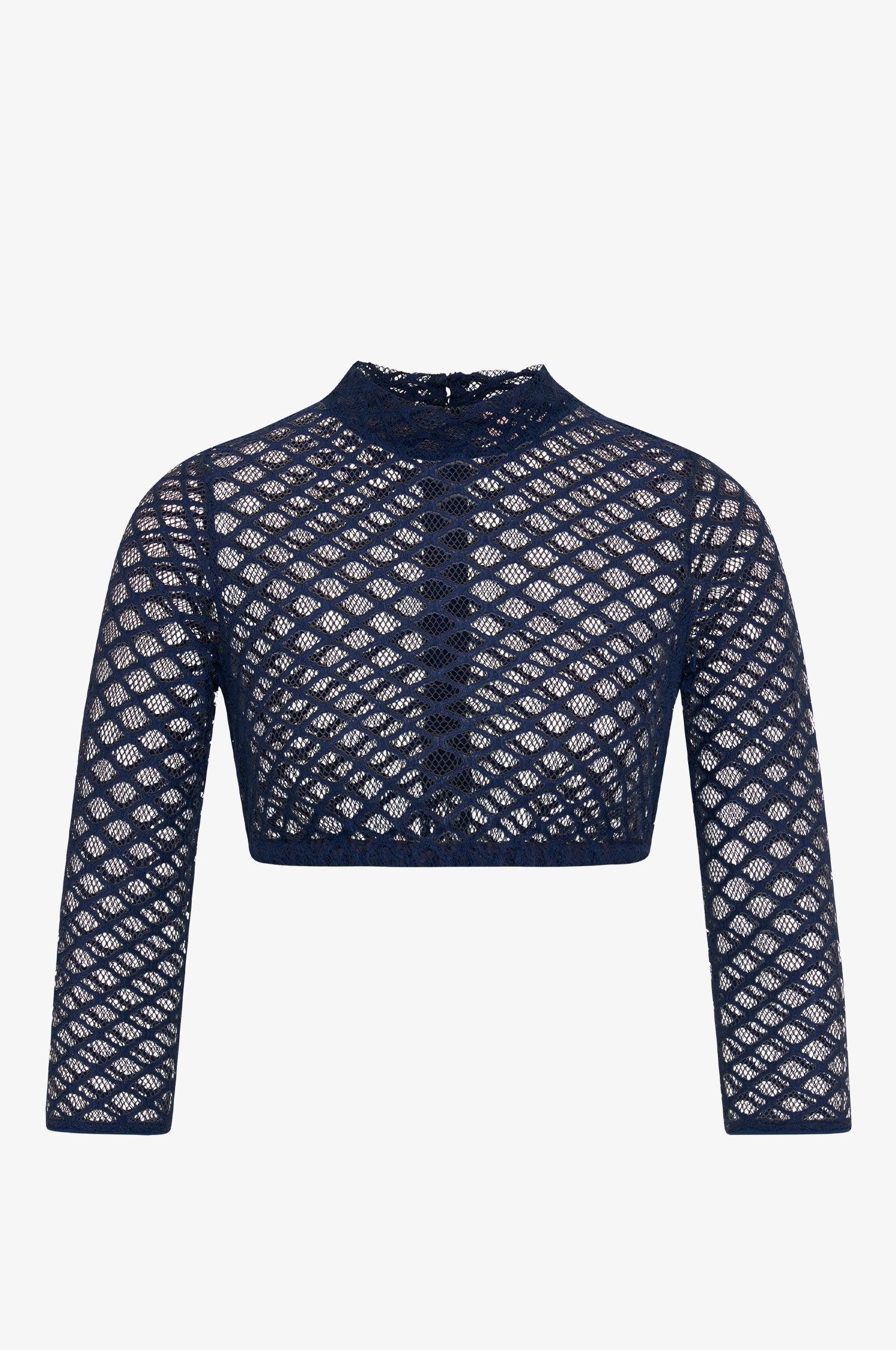 Dirndlbluse Inga in Marine - TRACHT À PORTER
