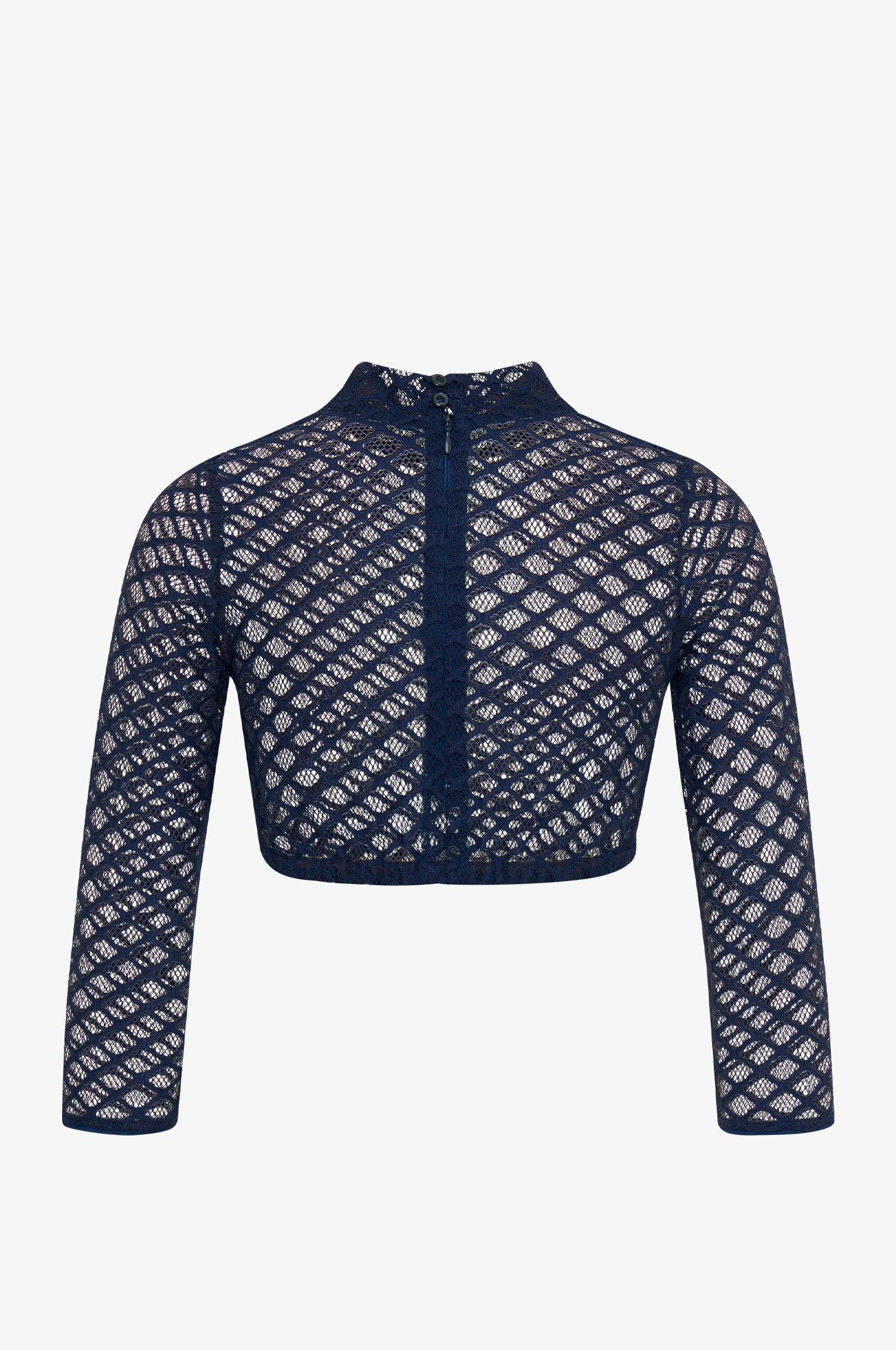 Dirndlbluse Inga in Marine - TRACHT À PORTER