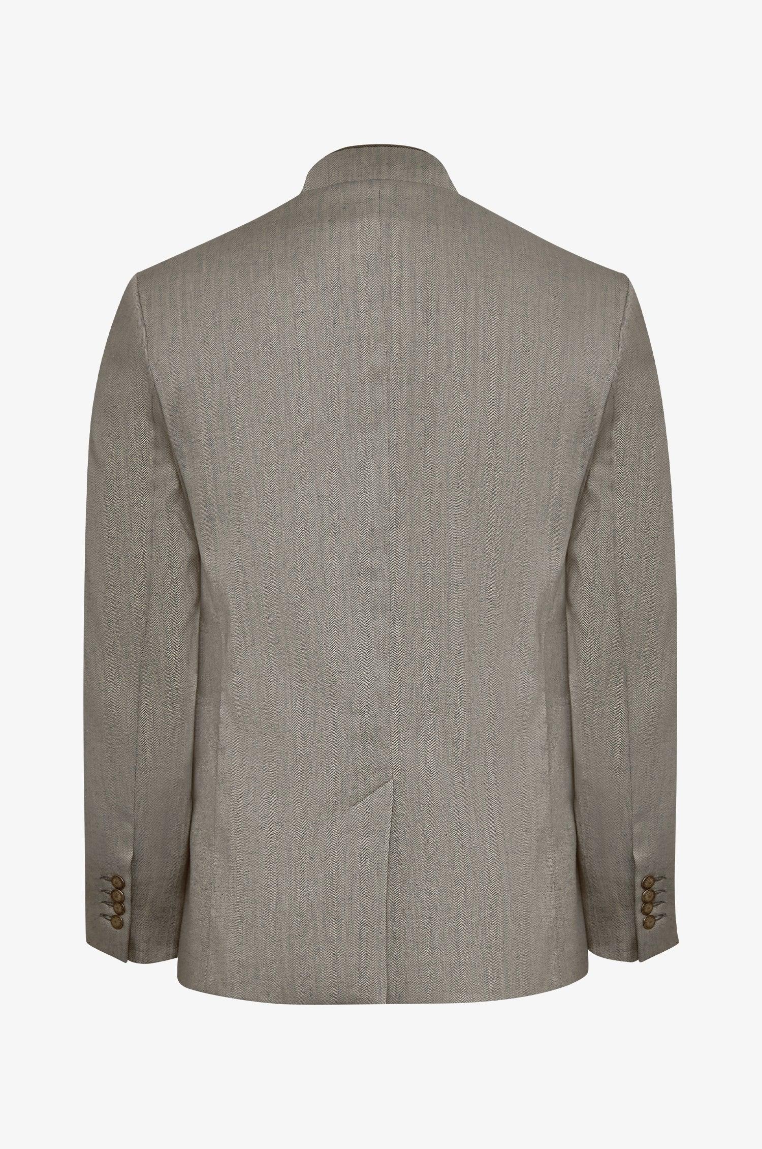 Janker Jakob aus Leinen in Olive - TRACHT À PORTER