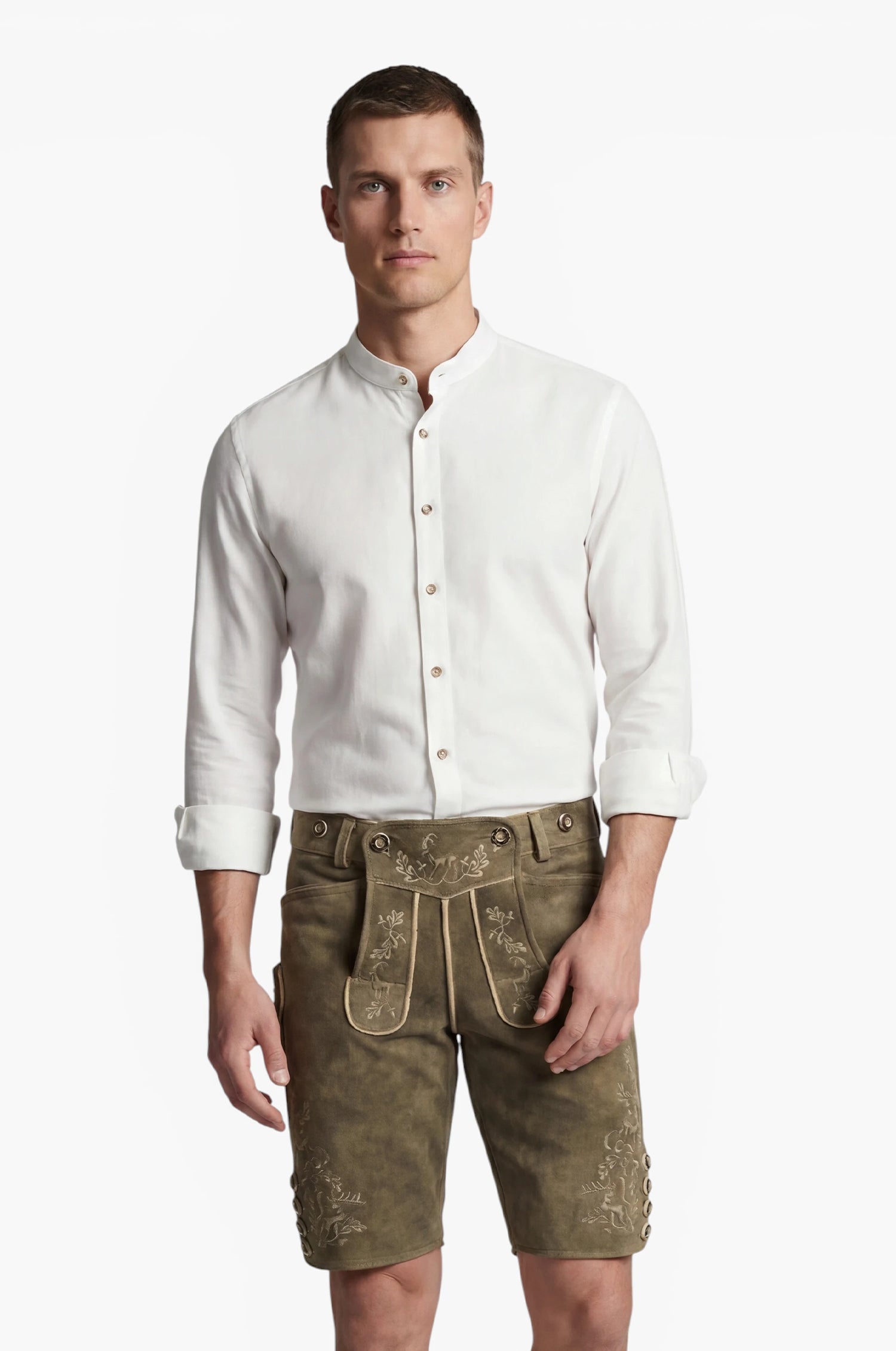Ziegen Lederhose Jim in Creme