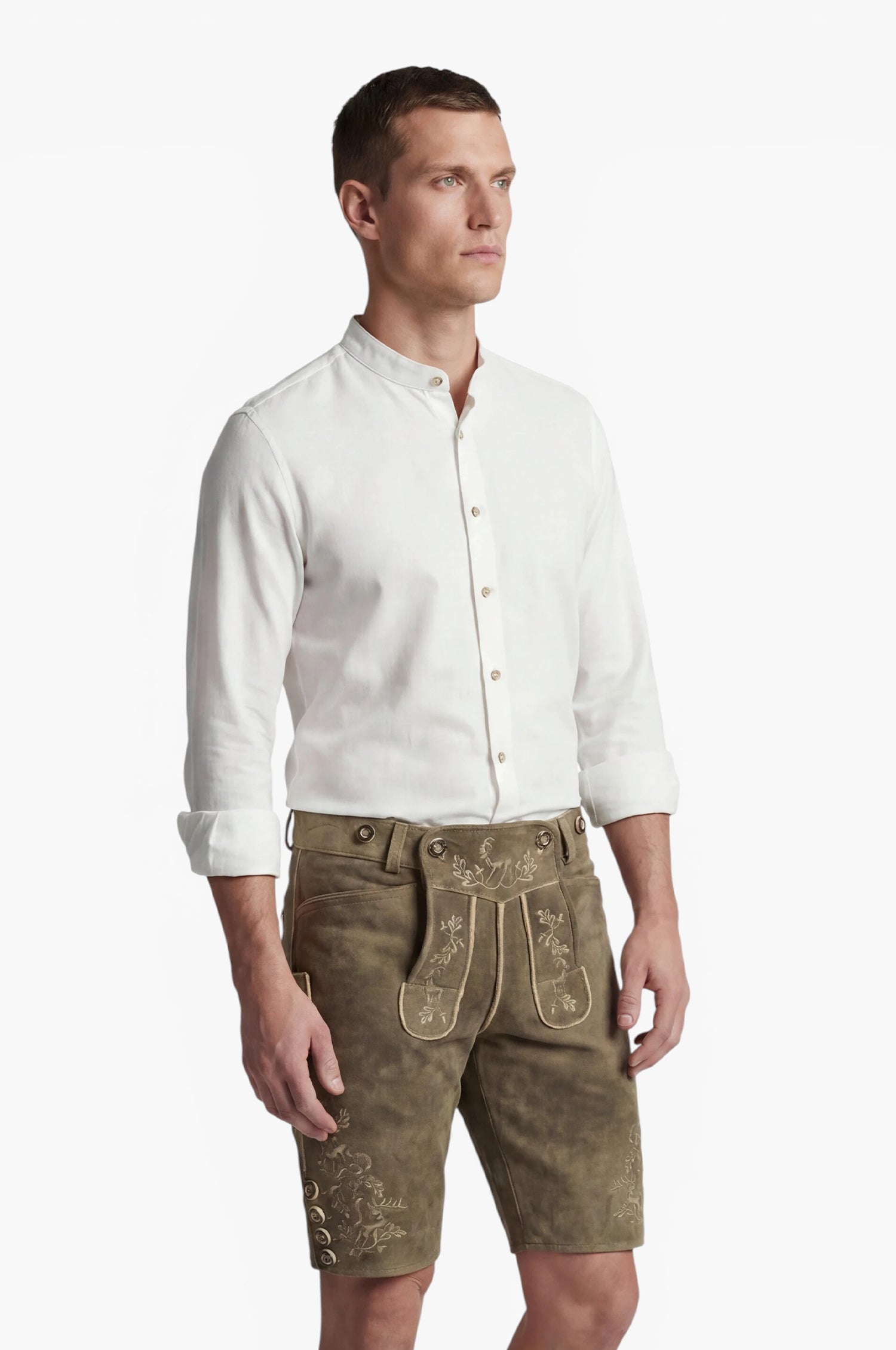 Ziegen Lederhose Jim in Creme