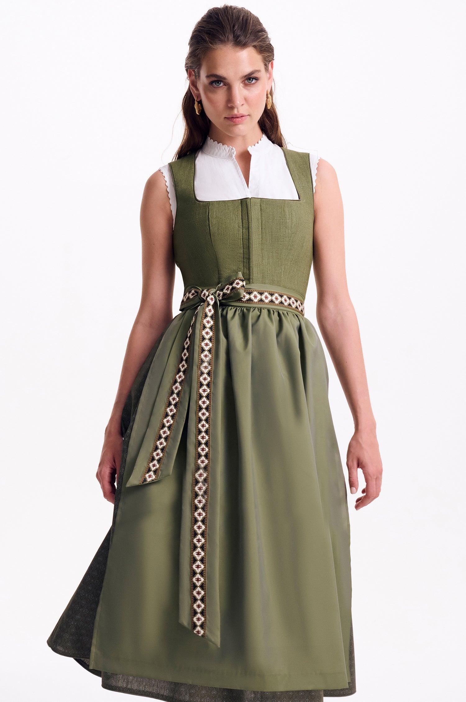Dirndl Karla in Olive - TRACHT À PORTER