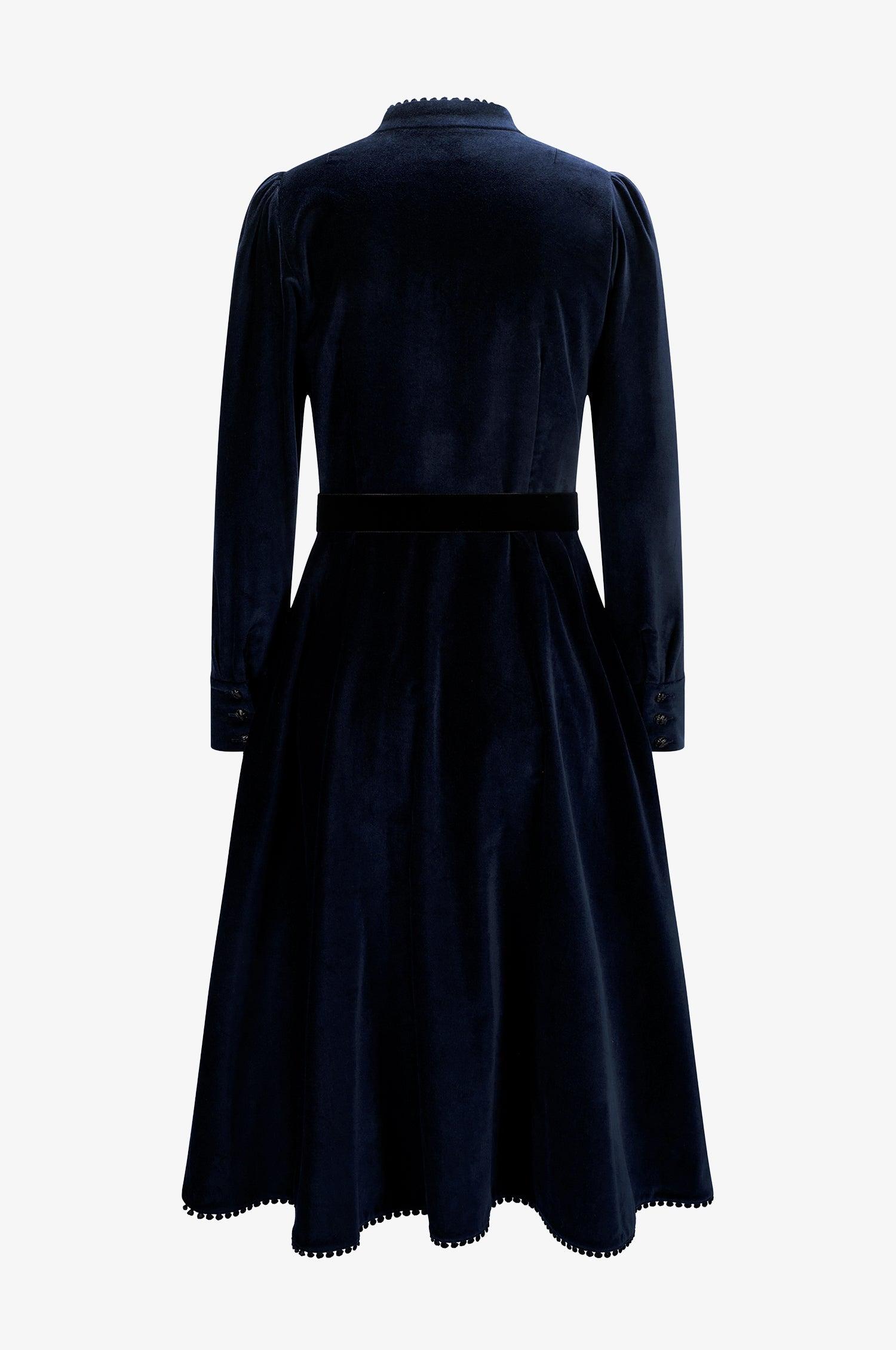 Samtkleid Ann in Nachtblau - TRACHT À PORTER