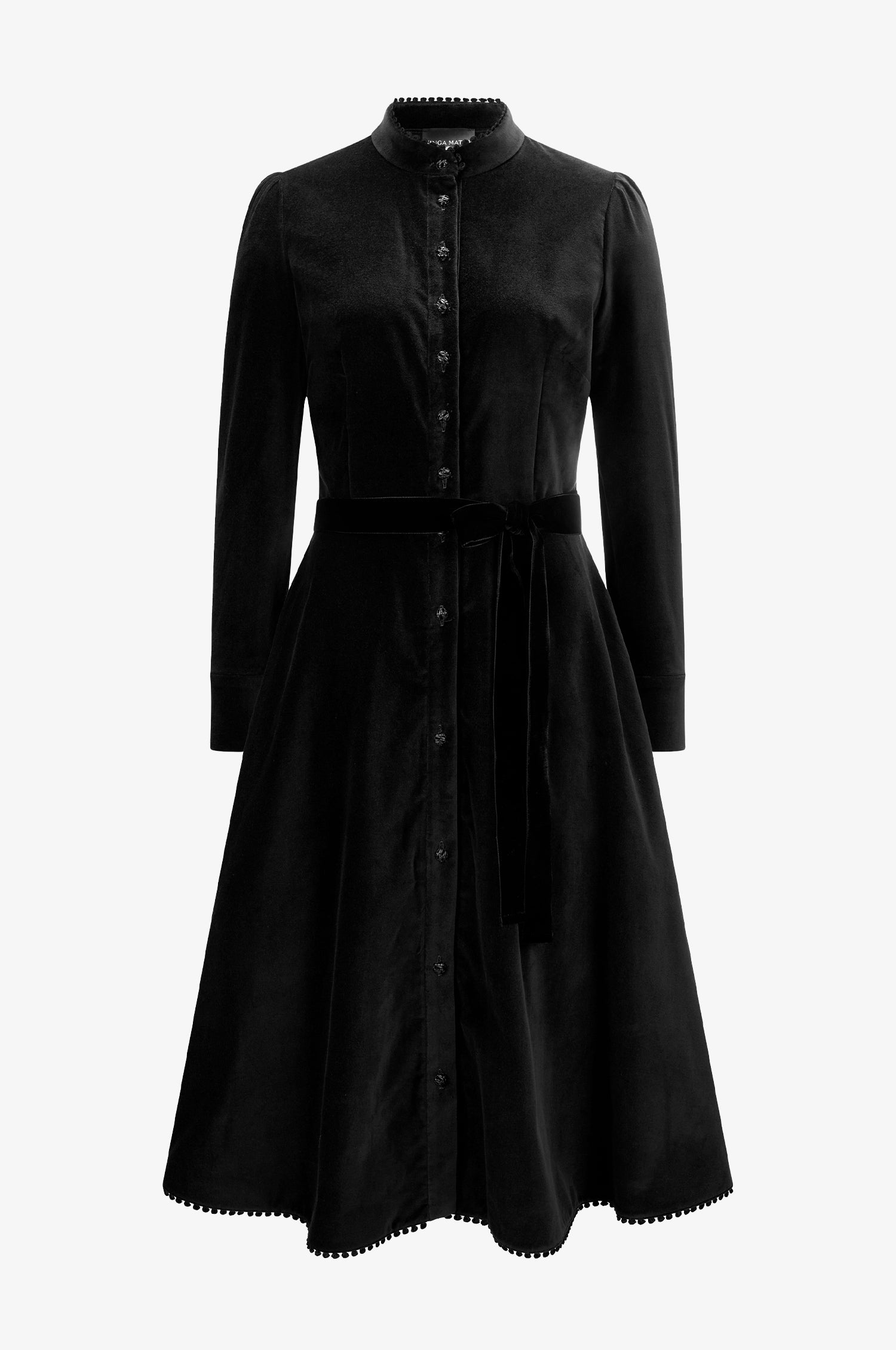 Samtkleid Ann in Schwarz