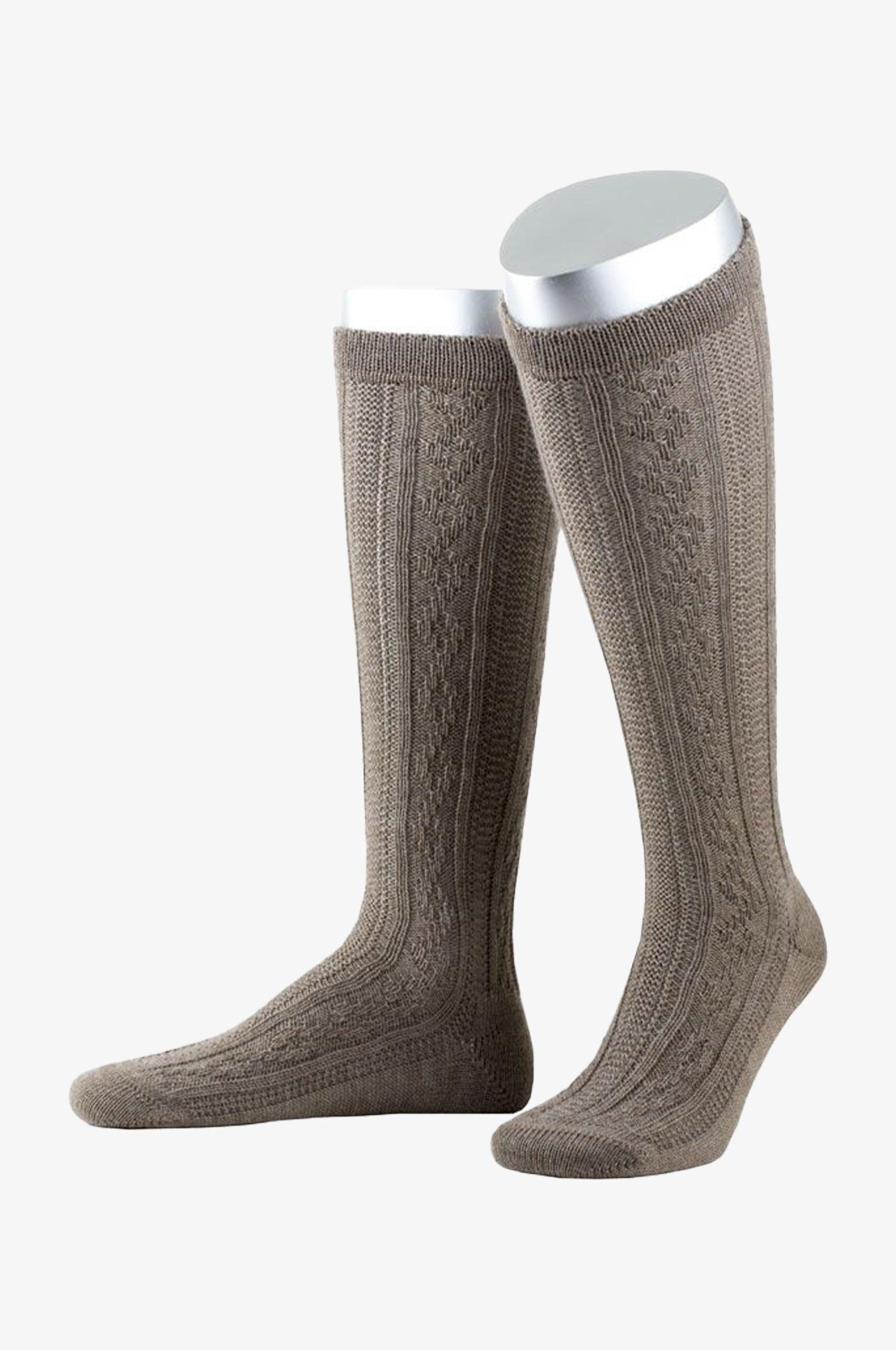 Herren Kniestrümpfe in Taupe - TRACHT À PORTER