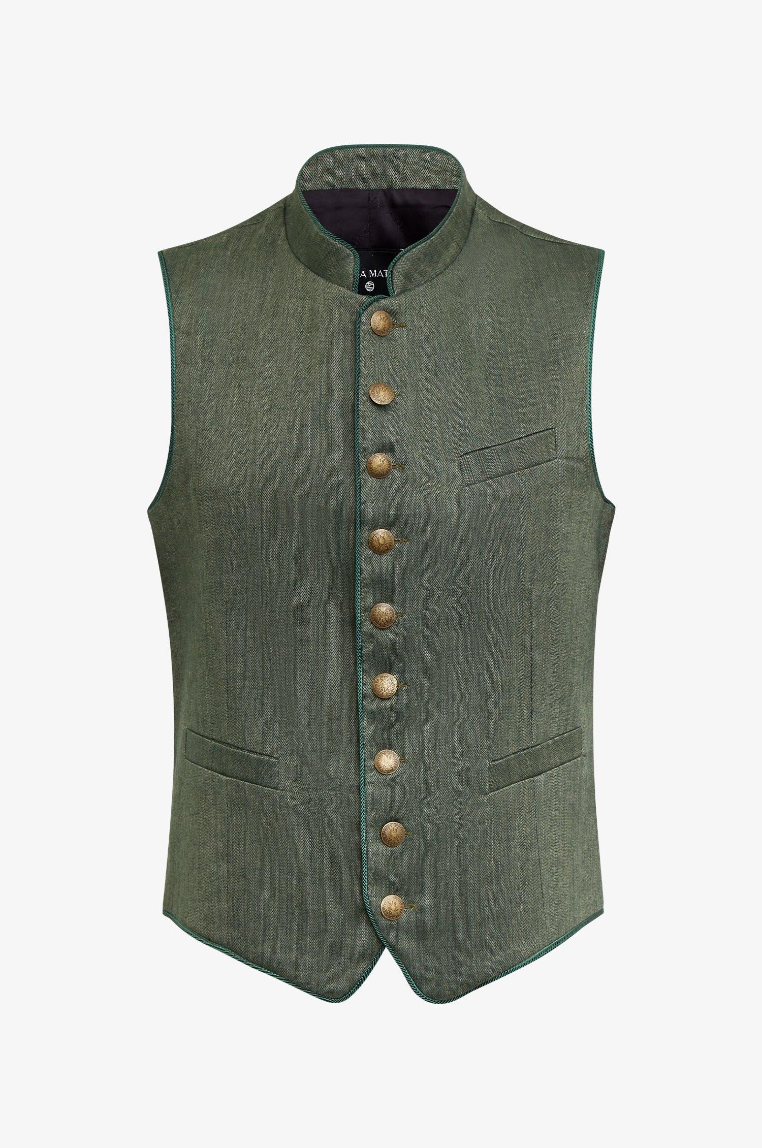 Trachtenweste Nick in Olive - TRACHT À PORTER