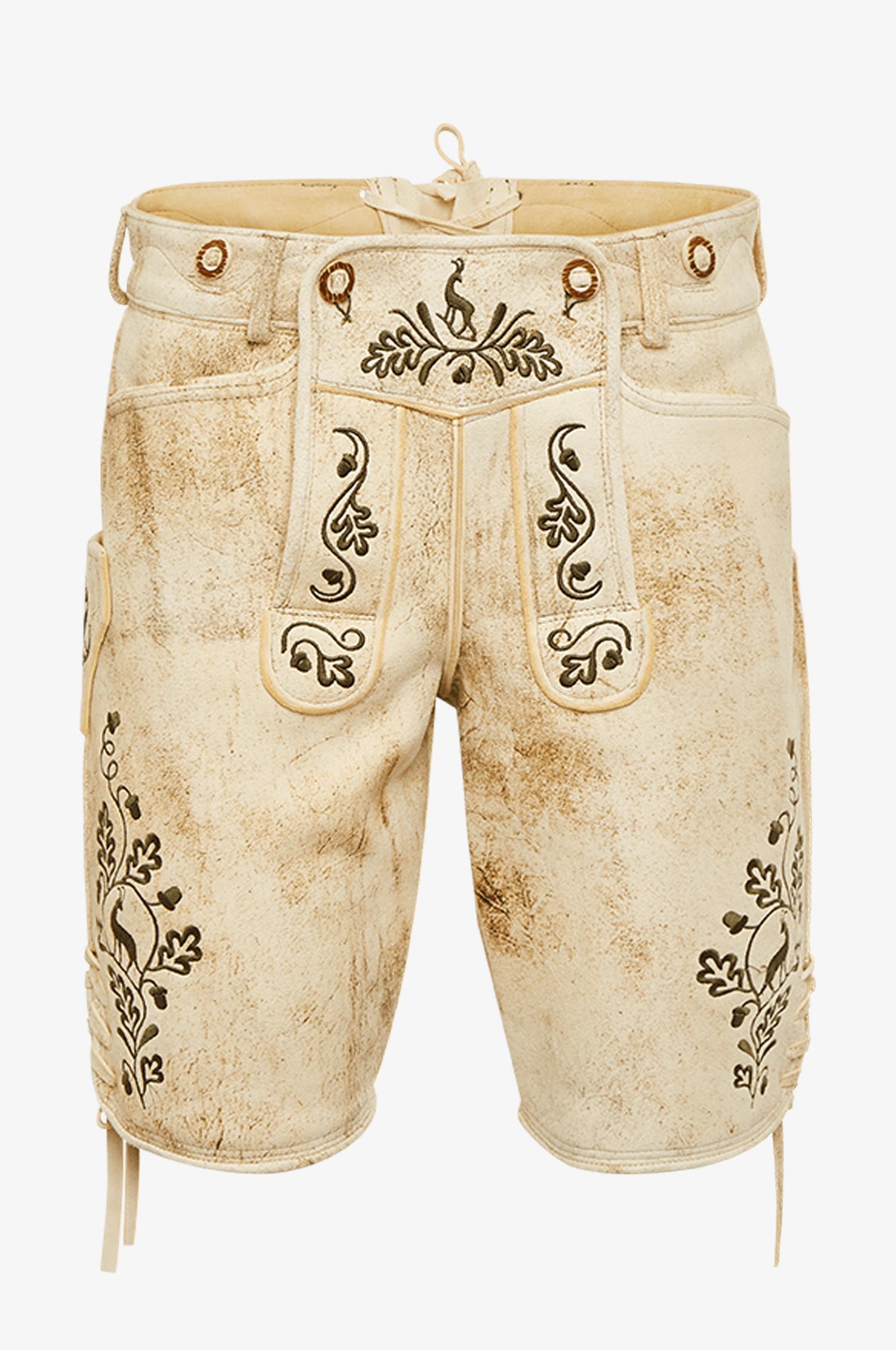 Ziegen Lederhose Ludwig in Champagner - TRACHT À PORTER