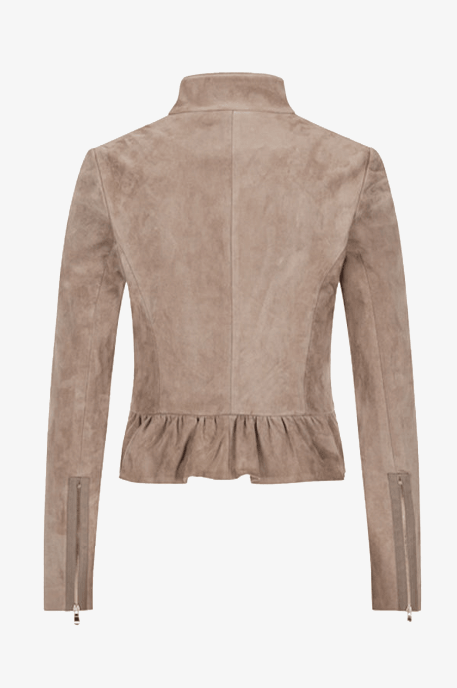 Lederjacke Sybille mit Schößchen in Rosenholz - TRACHT À PORTER