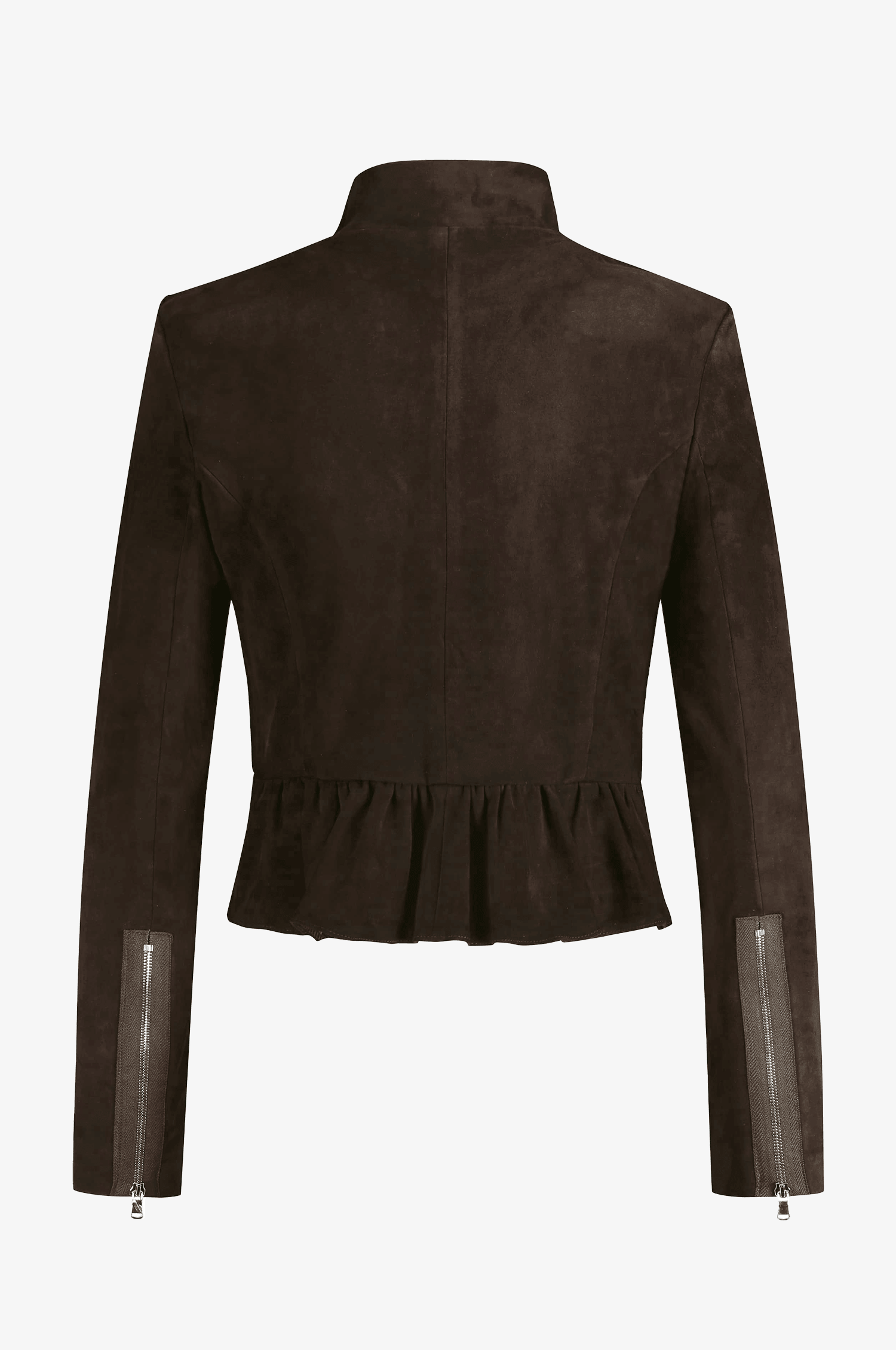 Lederjacke Sybille mit Schößchen in Flint - TRACHT À PORTER