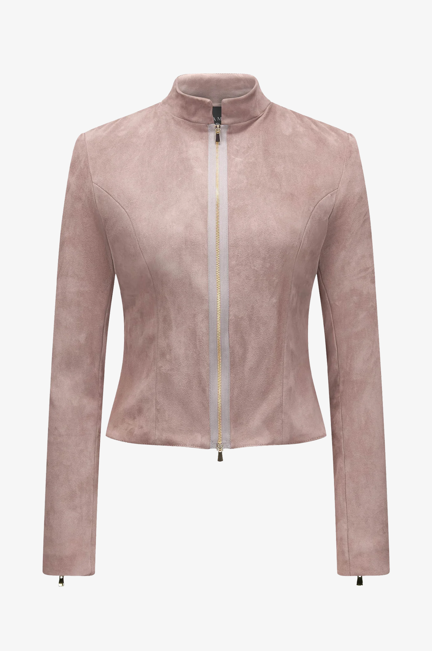 Lederjacke Sybille mit Schößchen in Mauve