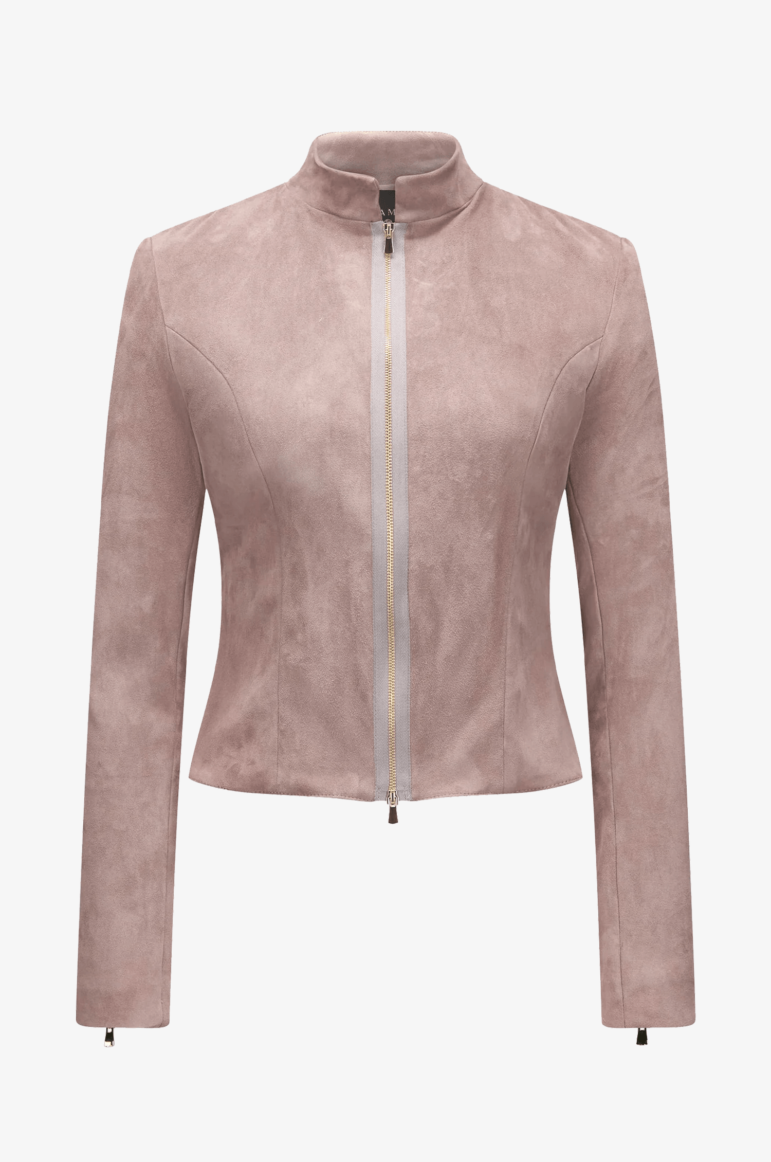 Lederjacke Sybille mit Schößchen in Mauve - TRACHT À PORTER