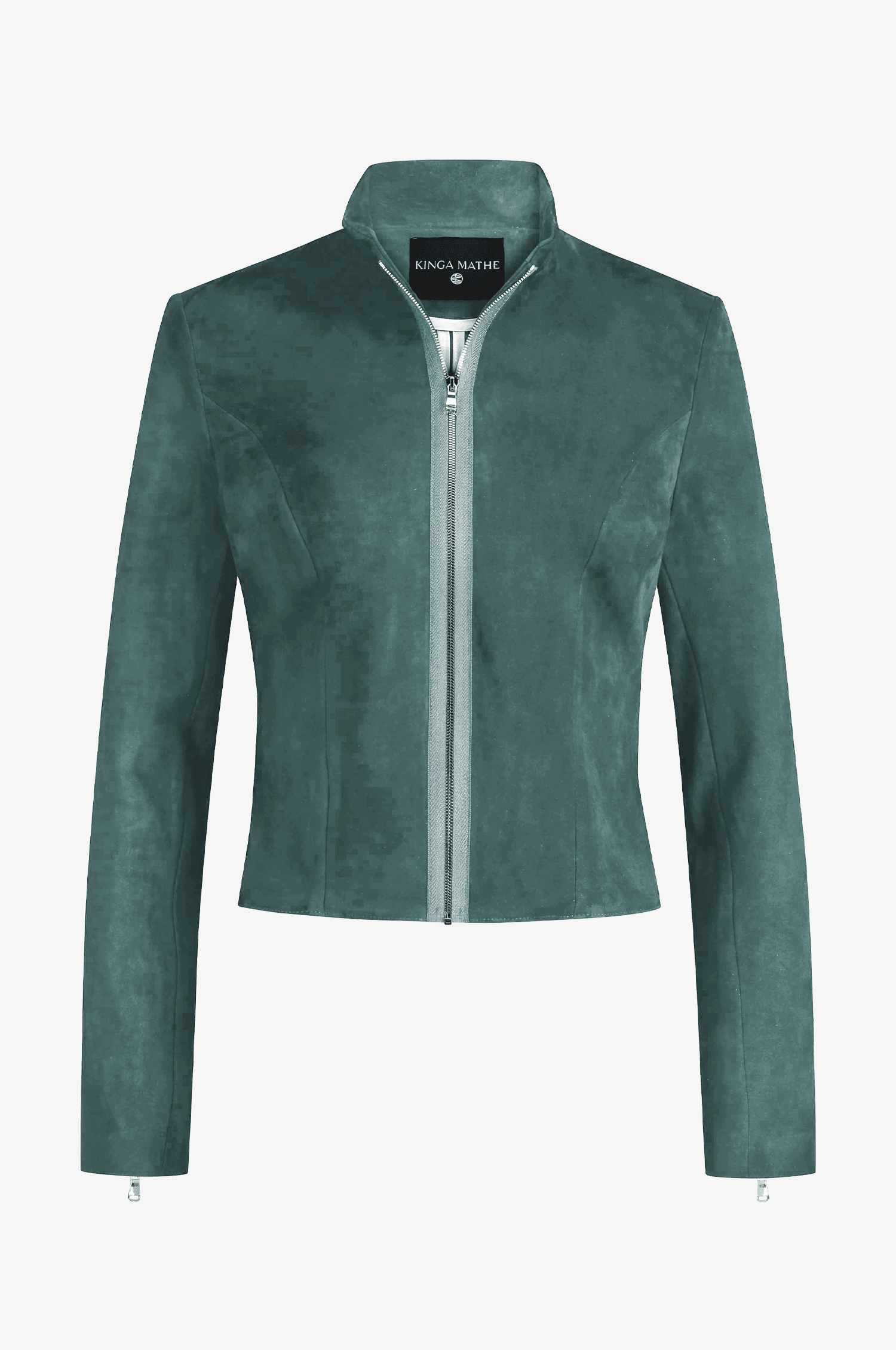 Lederjacke Sybille mit Schößchen in Velvet - TRACHT À PORTER