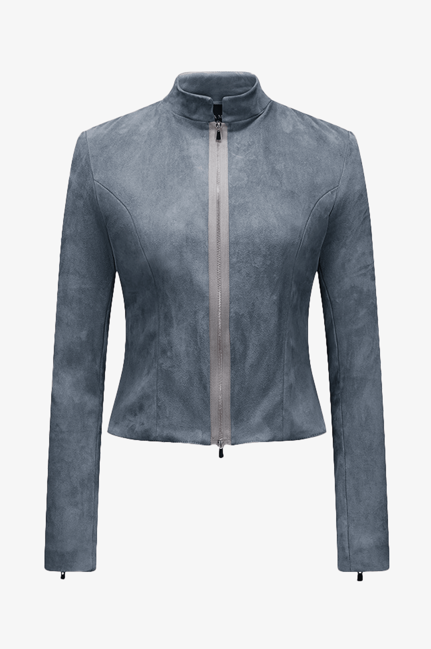 Lederjacke Sybille mit Schößchen in Achat - TRACHT À PORTER